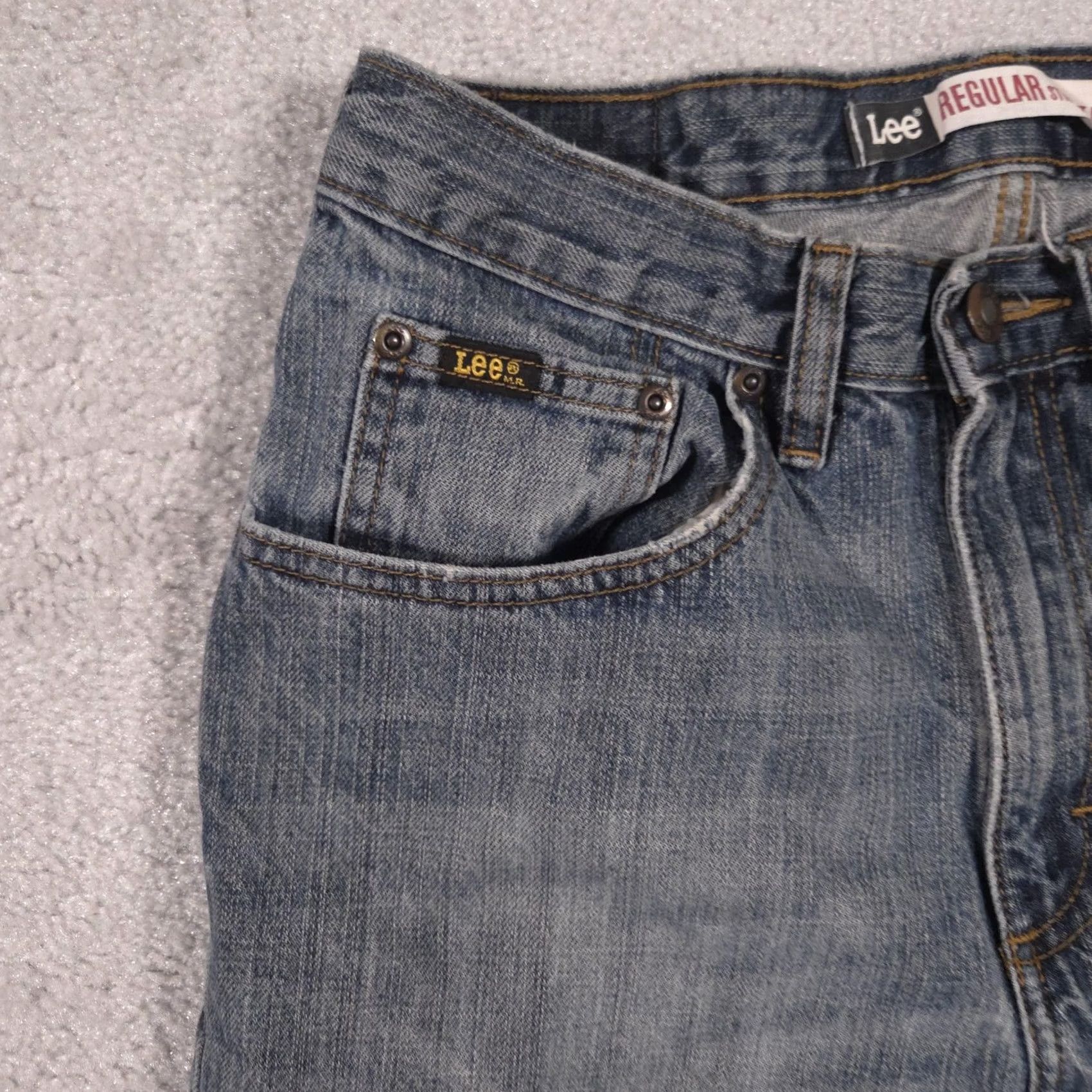 Lee Lee Jeans Mens 28x31 Blue Denim Regular Fit Straight Leg Pants Size US 28 / EU 44 - 4 Thumbnail