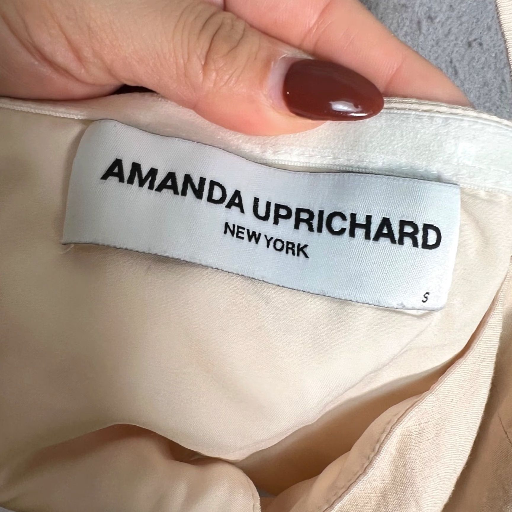Amanda Uprichard Amanda Uprichard New York Womens Small Beige Halter Midi Dress With Cutouts Size S / US 4 / IT 40 - 3 Thumbnail