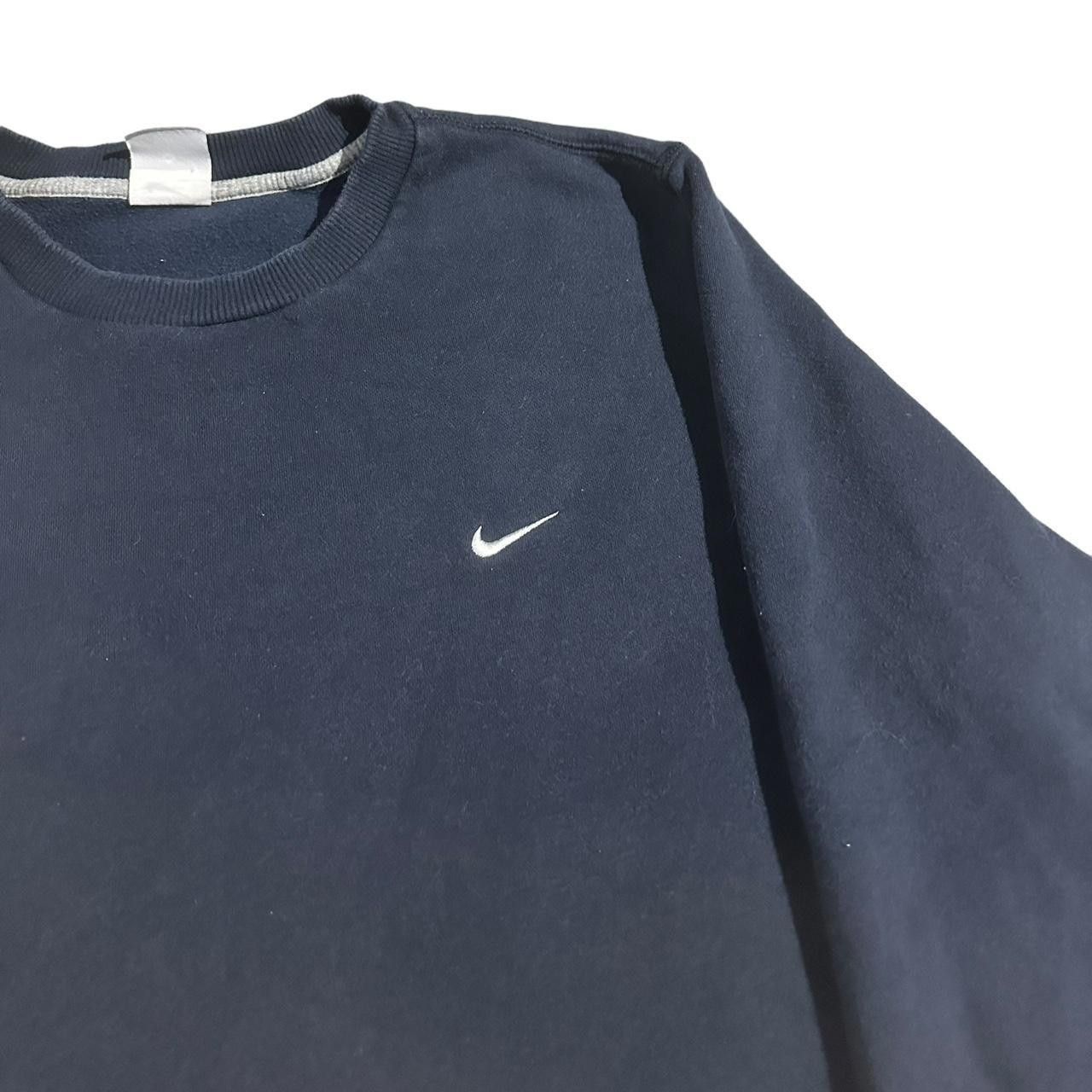 Nike Y2k Nike Swoosh Navy Blue Sweatshirt Size US XL / EU 56 / 4 - 2 Thumbnail