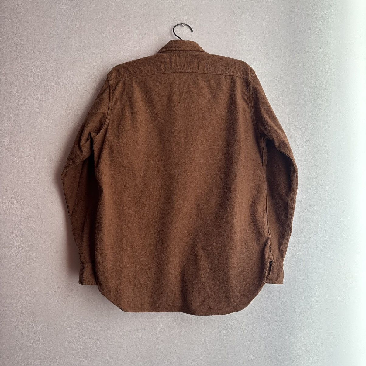 Engineered Garments Engineered Garments Work Shirt Solid Cotton Flannel Brown Size US L / EU 52-54 / 3 - 2 Thumbnail