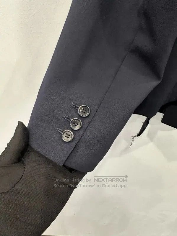 Comme des Garcons COMME des GARÇONS Dark Blue Wool Women's Jacket . Size M / US 6-8 / IT 42-44 - 4 Thumbnail