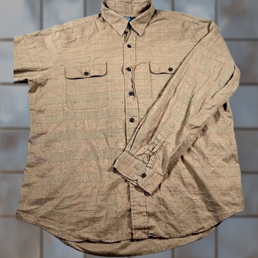 Polo Ralph Lauren Polo Ralph Lauren Shirt Mens XL Brown Plaid Cotton Pleated Custom Fit Button Up Size US XL / EU 56 / 4 - 1 Thumbnail