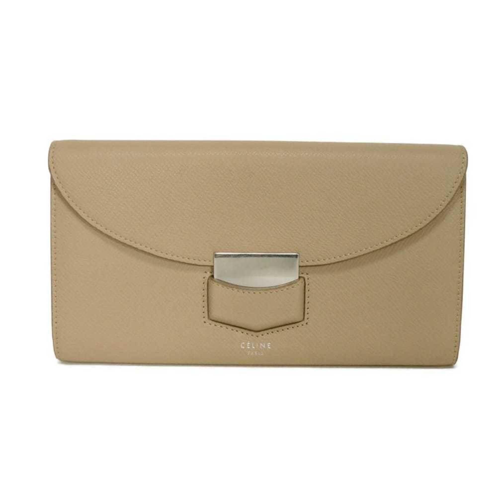 Celine Celine Trotter Large Flap Multifunction Wallet, Greige (Old Logo), Light Taupe, 107853APM.18LT, Men's & Women's Size ONE SIZE - 1 Thumbnail