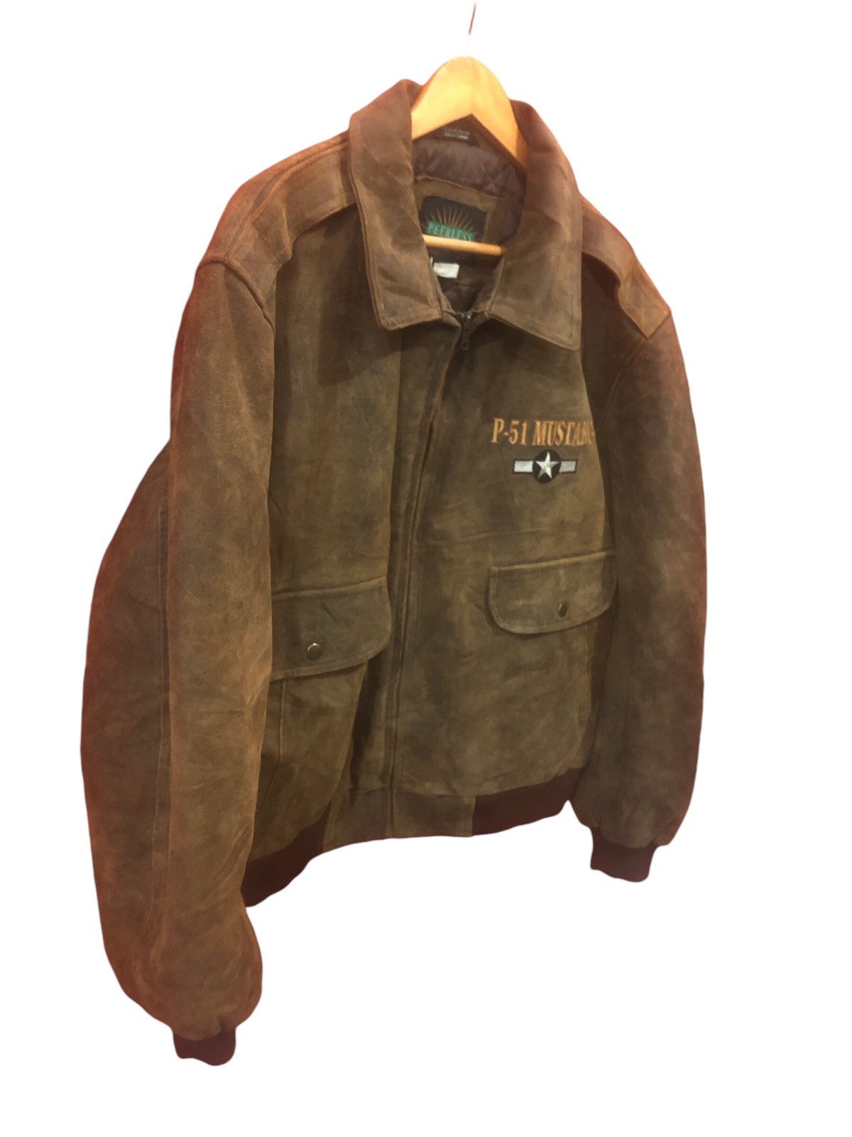 Vintage Vintage Peerless Mustang P-51 Fighter Pilot Jacket Size US XL / EU 56 / 4 - 2 Thumbnail