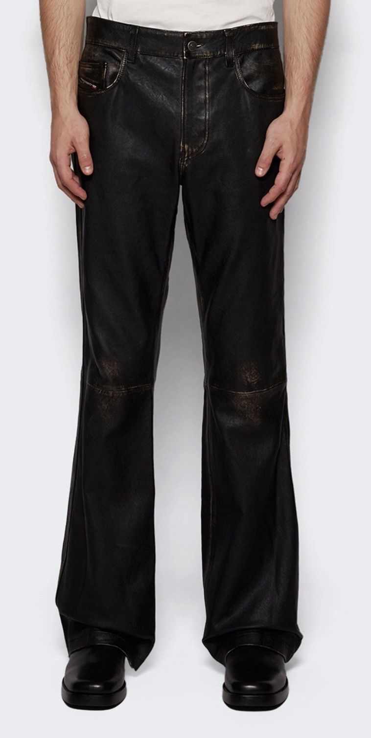 Diesel Diesel P-Blixia Leather Pants Size US 33 - 4 Thumbnail