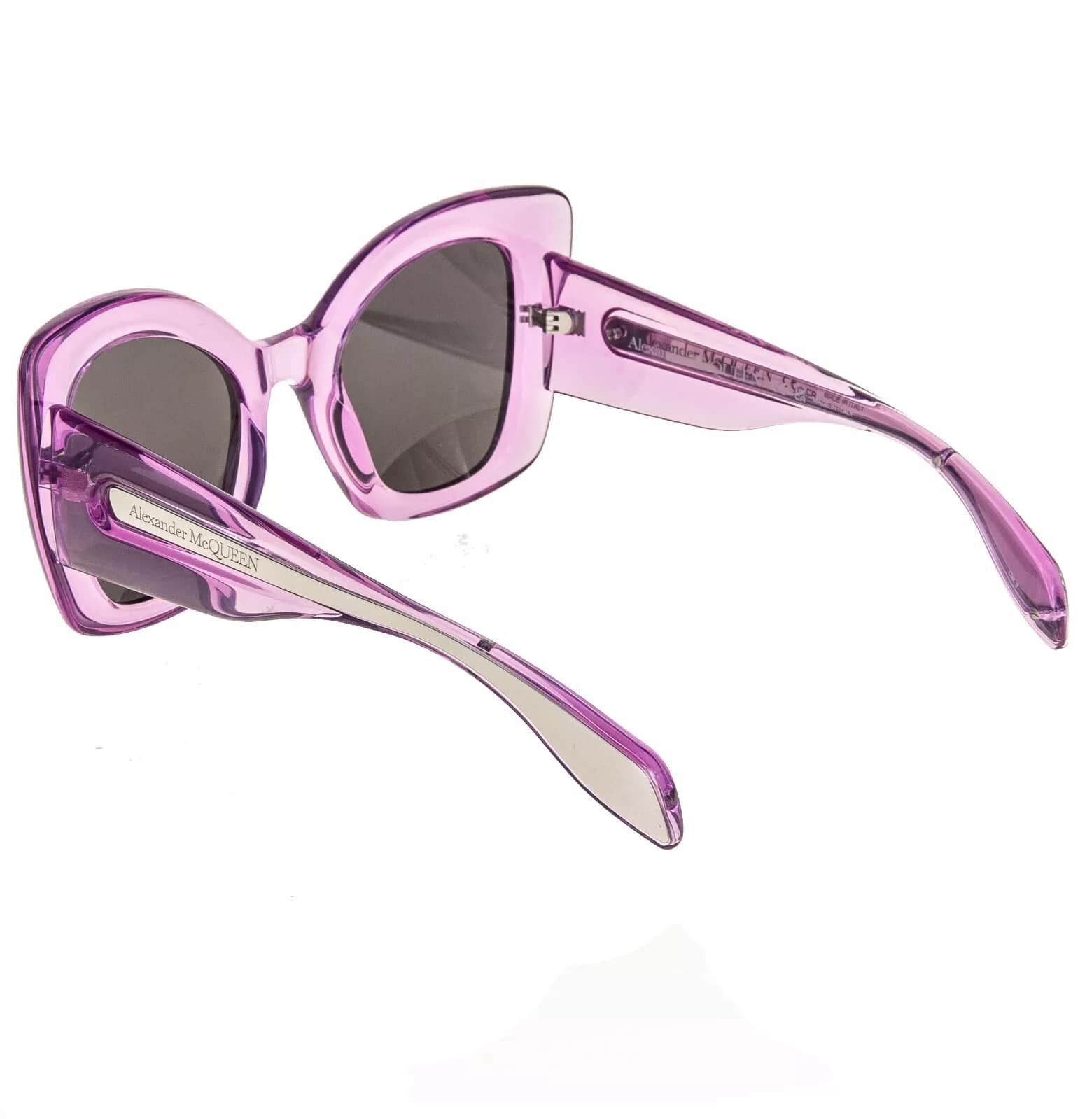 Alexander McQueen ALEXANDER MCQUEEN Violet Translucent AM0402S 0402 004 Size ONE SIZE - 3 Thumbnail