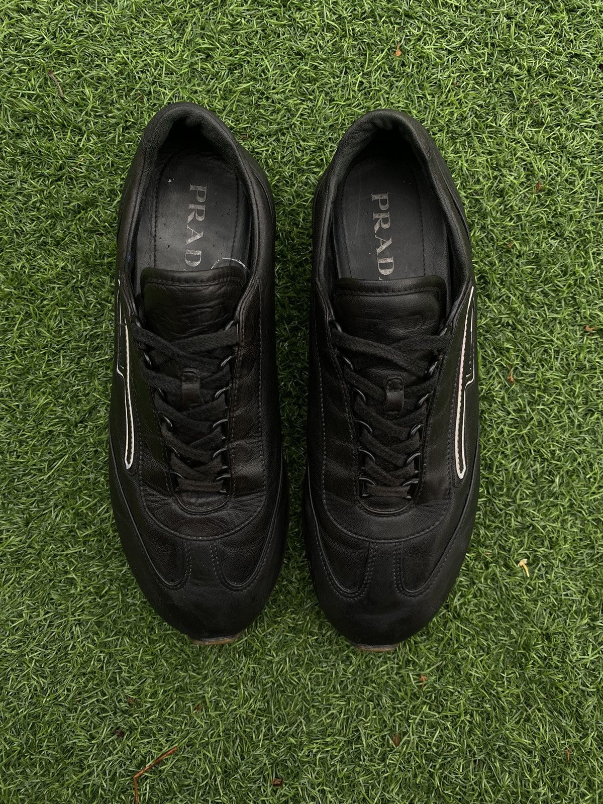 Prada PRADA SNEAKERS SPORT FULL BLACK LEATHER Size US 8 / EU 41 - 3 Thumbnail