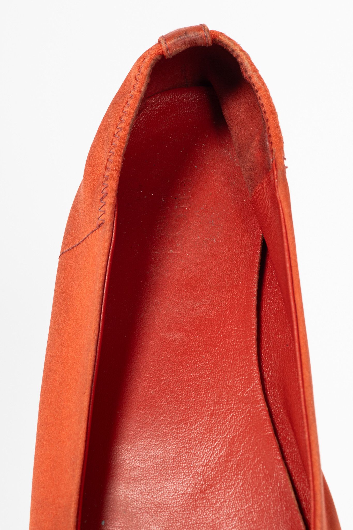 Gucci Gucci Orange Satin Crystal-Horsebit Ballet Flats Size US 8.5 / IT 38.5 - 10 Thumbnail