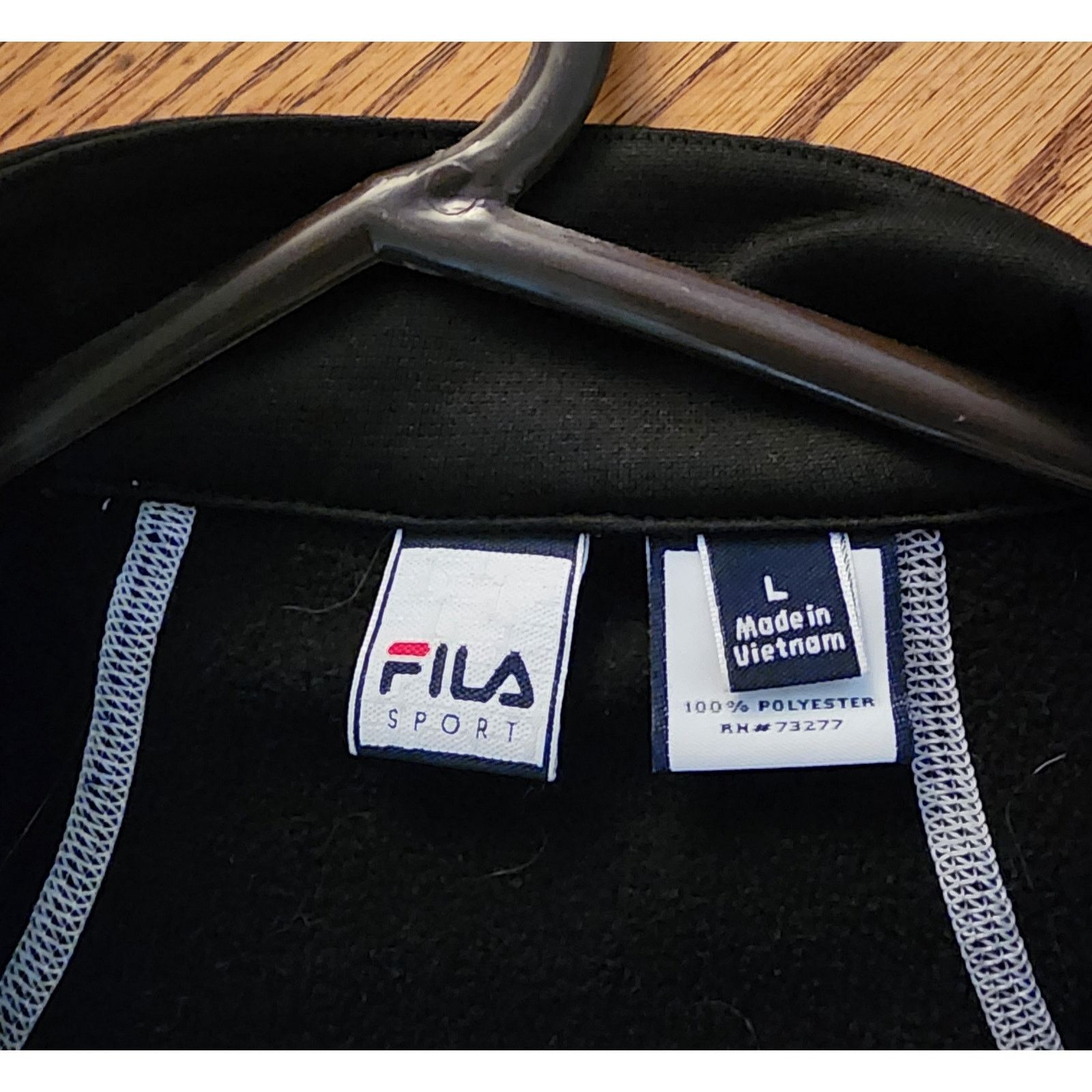 Fila Womens Fila Sport 1/4 ZIP running jacket Large black white Size L / US 10 / IT 46 - 3 Thumbnail