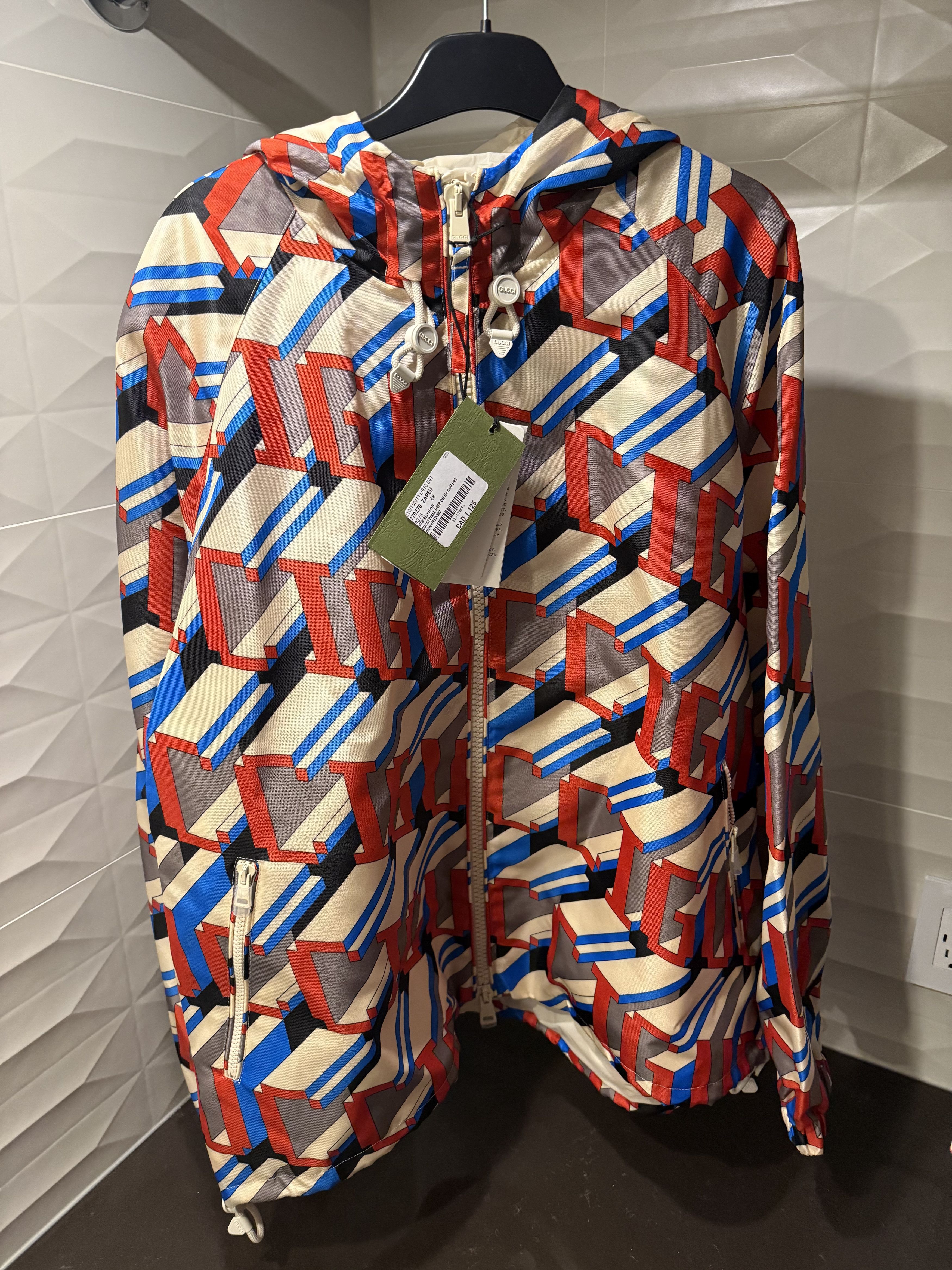 🎮 GUCCI Pixel Print Nylon Jacket - Size 48 / Medium