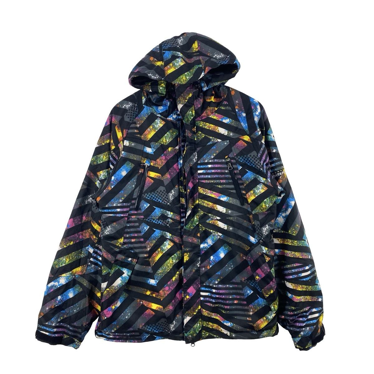 Vintage Vintage PONTAPES SNOWBOARD SKI Jacket Geometric Pattern Size US L / EU 52-54 / 3 - 3 Thumbnail