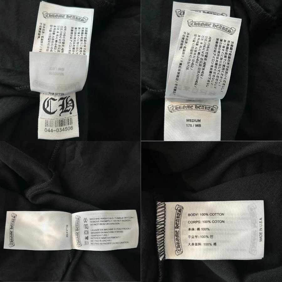 Chrome Hearts CHROME HEARTS BLACK & PINK NECK LOGO LONGSLEEVE T-SHIRT Size US M / EU 48-50 / 2 - 4 Thumbnail