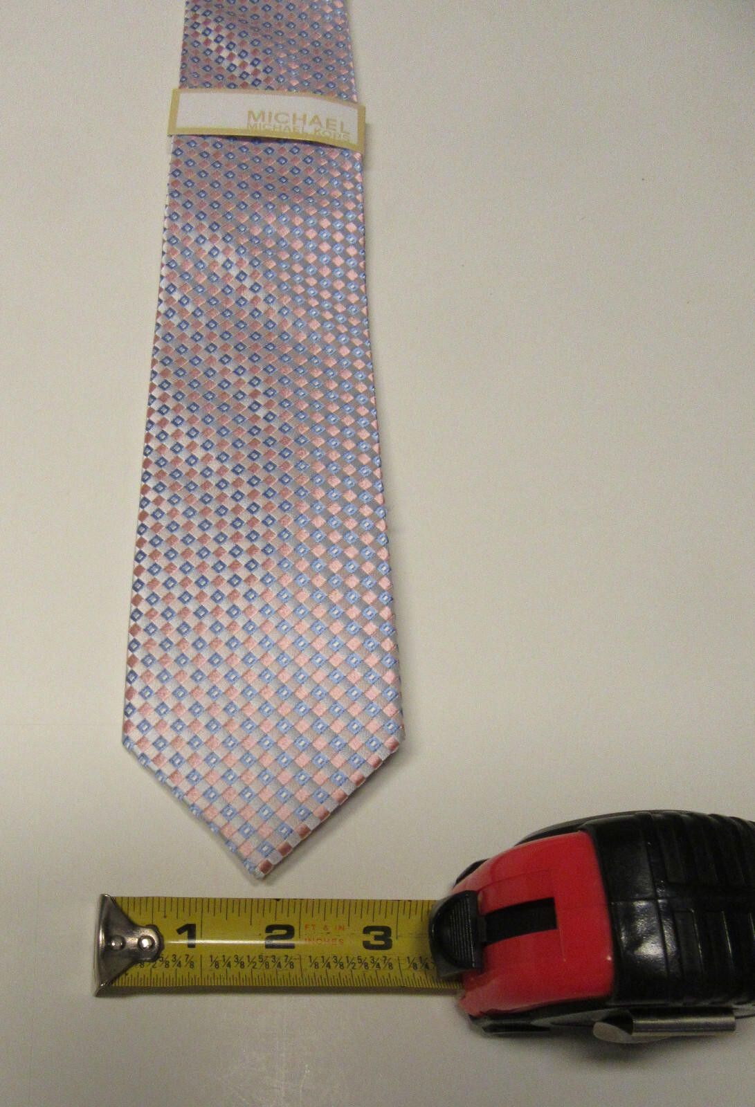 Michael Kors Michael Kors Necktie Tie Pink and Blue Diamond Pattern NWT Size ONE SIZE - 4 Thumbnail