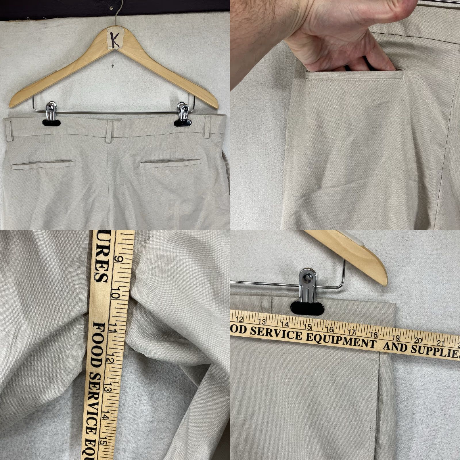 Vintage Walter Hagen Essentials Golf Shorts Men’s 36 (37x10) Light Khaki Stretch Size US 36 / EU 52 - 9 Thumbnail