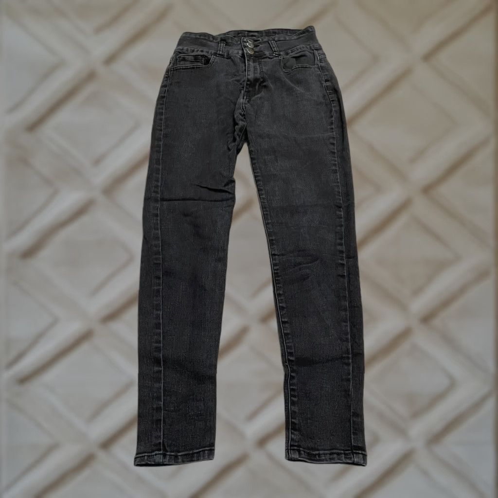 Vintage T&Y Jeans Jegging 78 Skinny High Rise Dark Wash Black 26x27 Juniors Womens City Modern 5-Pocket Size 28" / US 6 / IT 42 - 1 Thumbnail