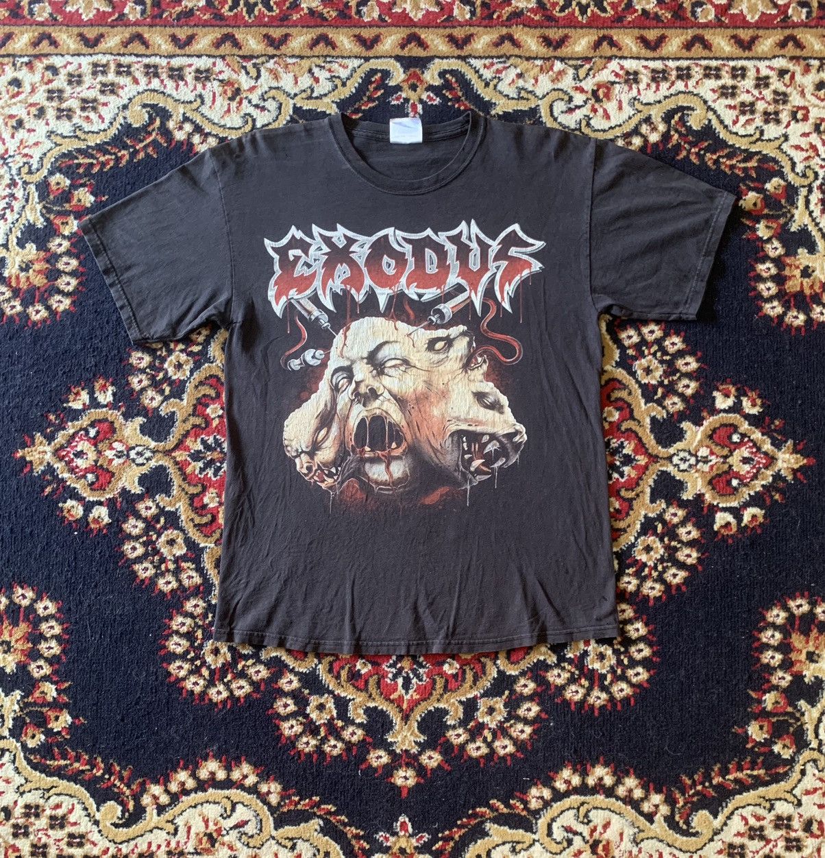 Band Tees × Exodus Vintage Exodus Tour Thrash Metal Band Tee Size US M / EU 48-50 / 2 - 1 Thumbnail