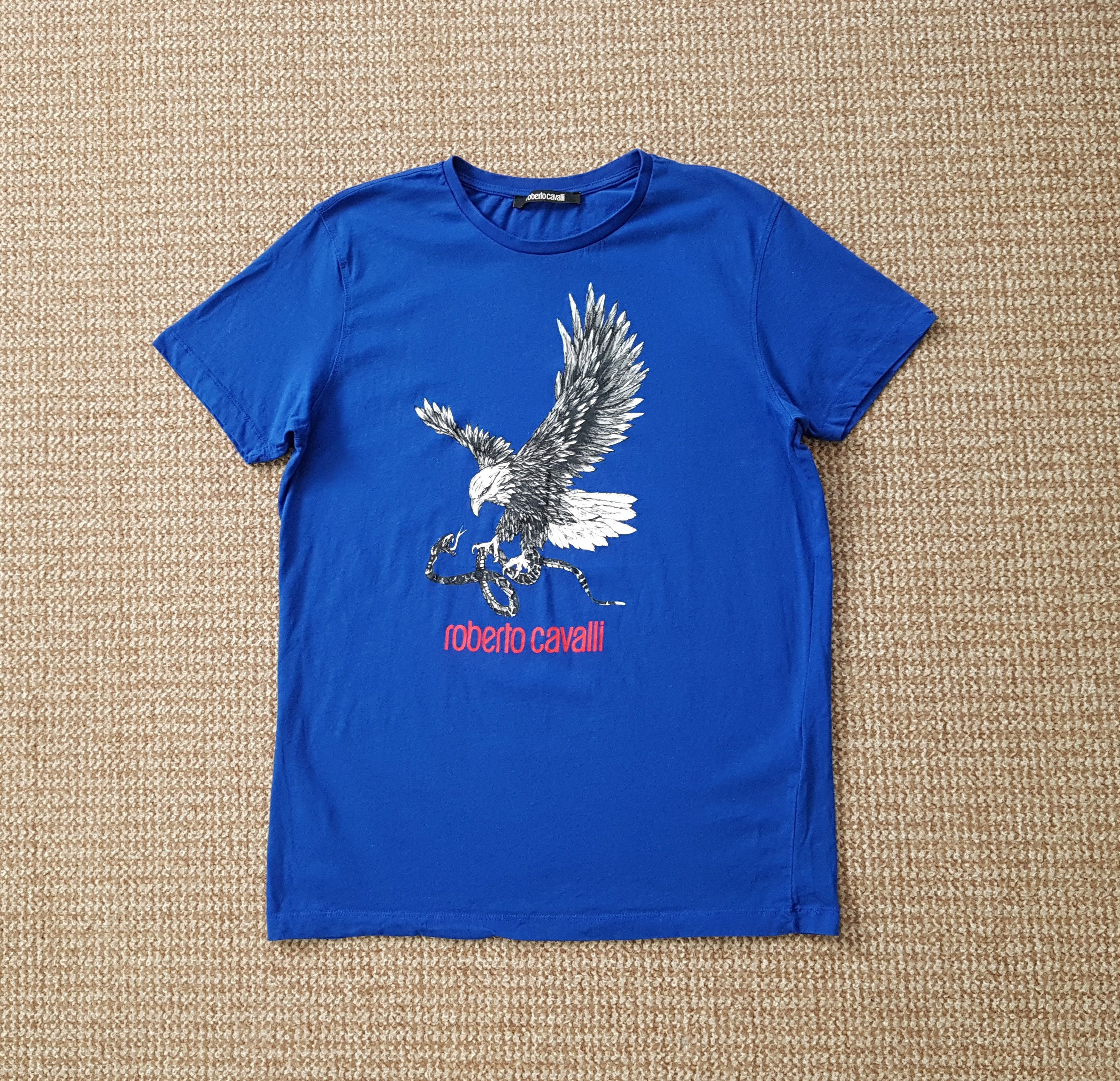 Roberto Cavalli Roberto Cavalli Eagle Logo Short Sleeve Tee T Shirt sz L Size US L / EU 52-54 / 3 - 1 Thumbnail