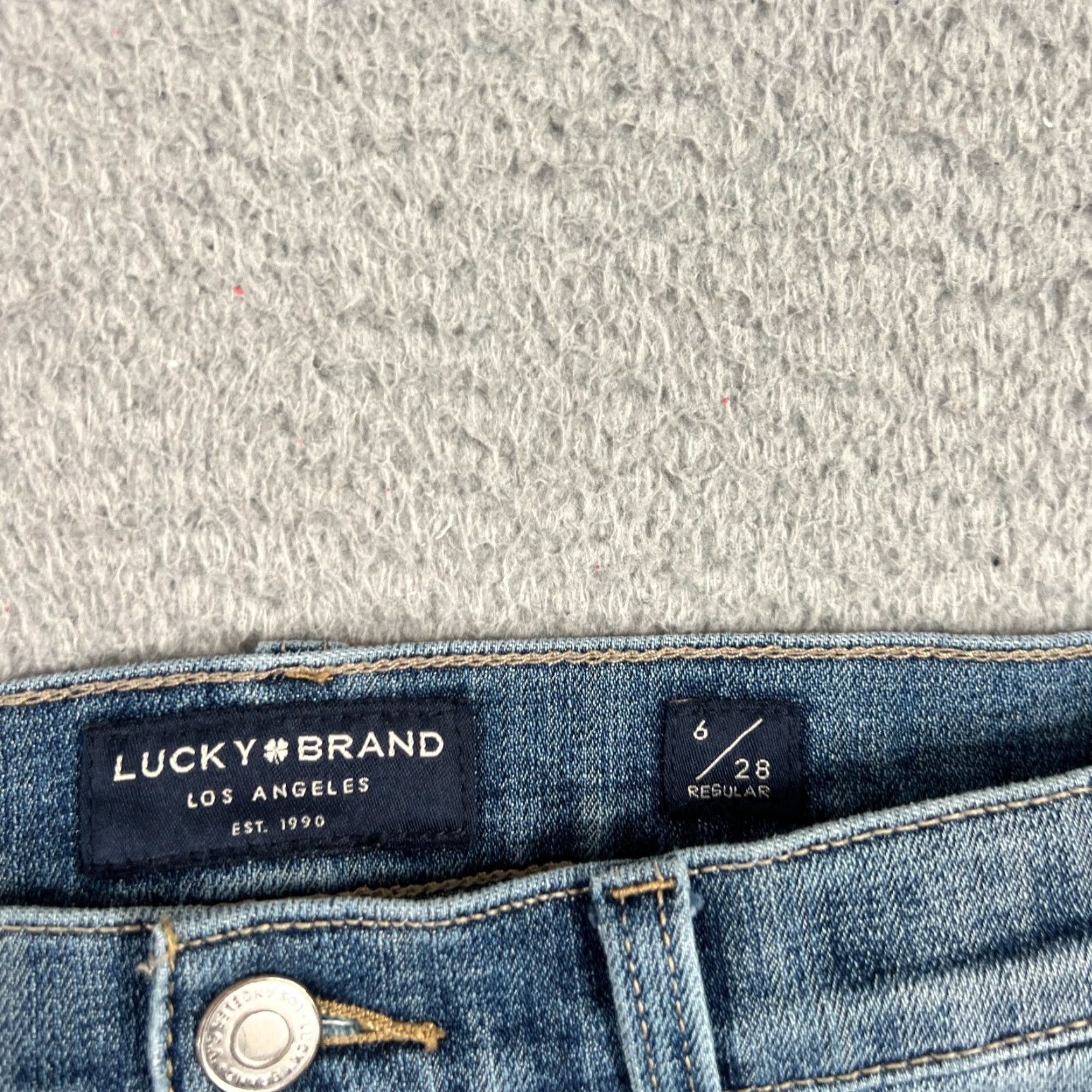 Lucky Brand Lucky Brand Jeans Womens 6/28 Blue Denim Ava Skinny Raw Size 29" - 6 Thumbnail