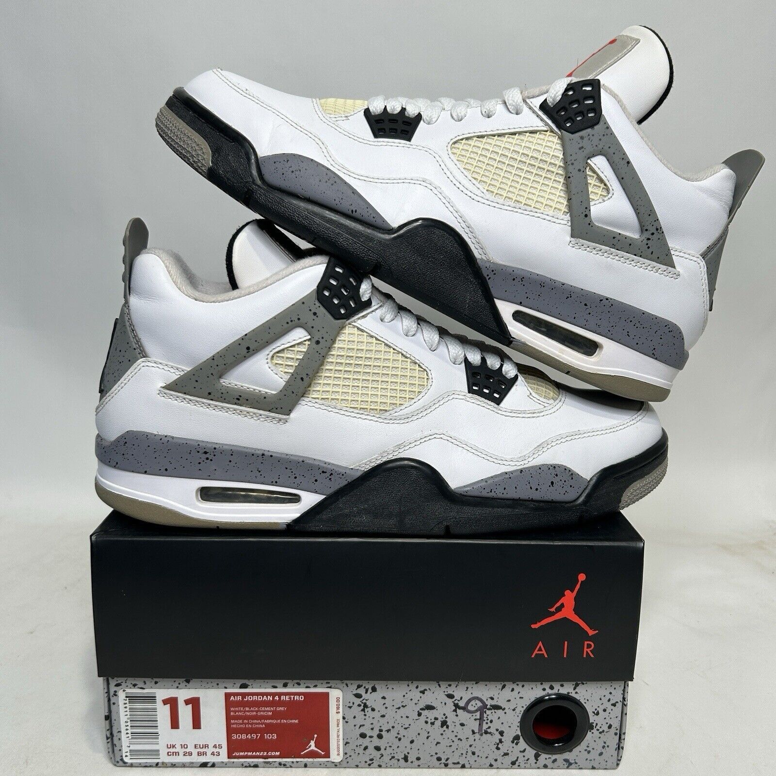 Nike Nike Air Jordan 4 Retro “White Cement” 2024 Size US 11 / EU 44 - 1 Thumbnail