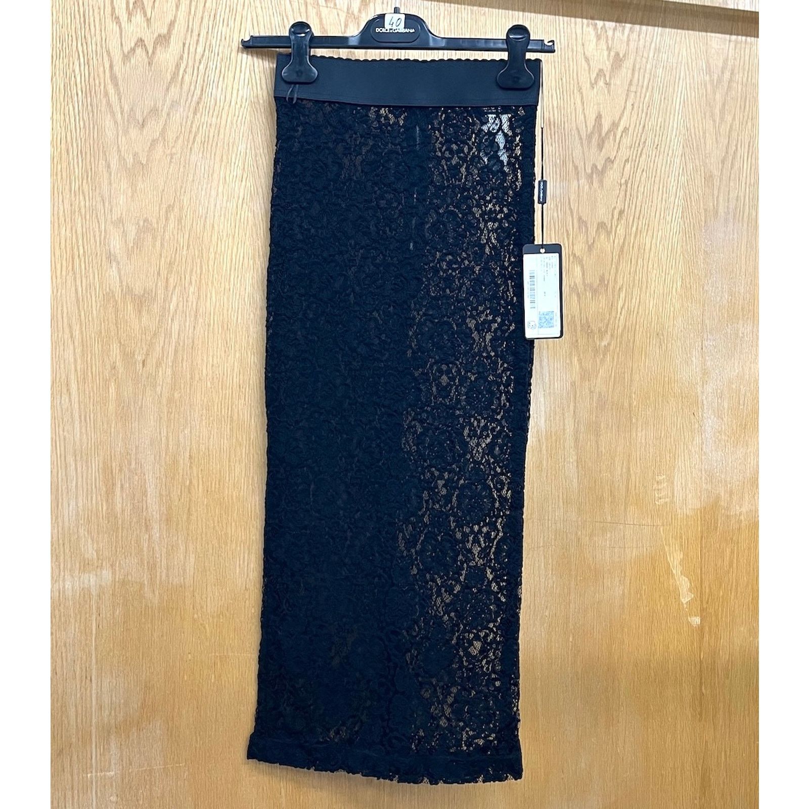 Dolce & Gabbana Dolce & Gabbana Black Sheer Lace Midi Skirt IT 36 US XXS Size 25" / US 0 / IT 36 - 11 Thumbnail