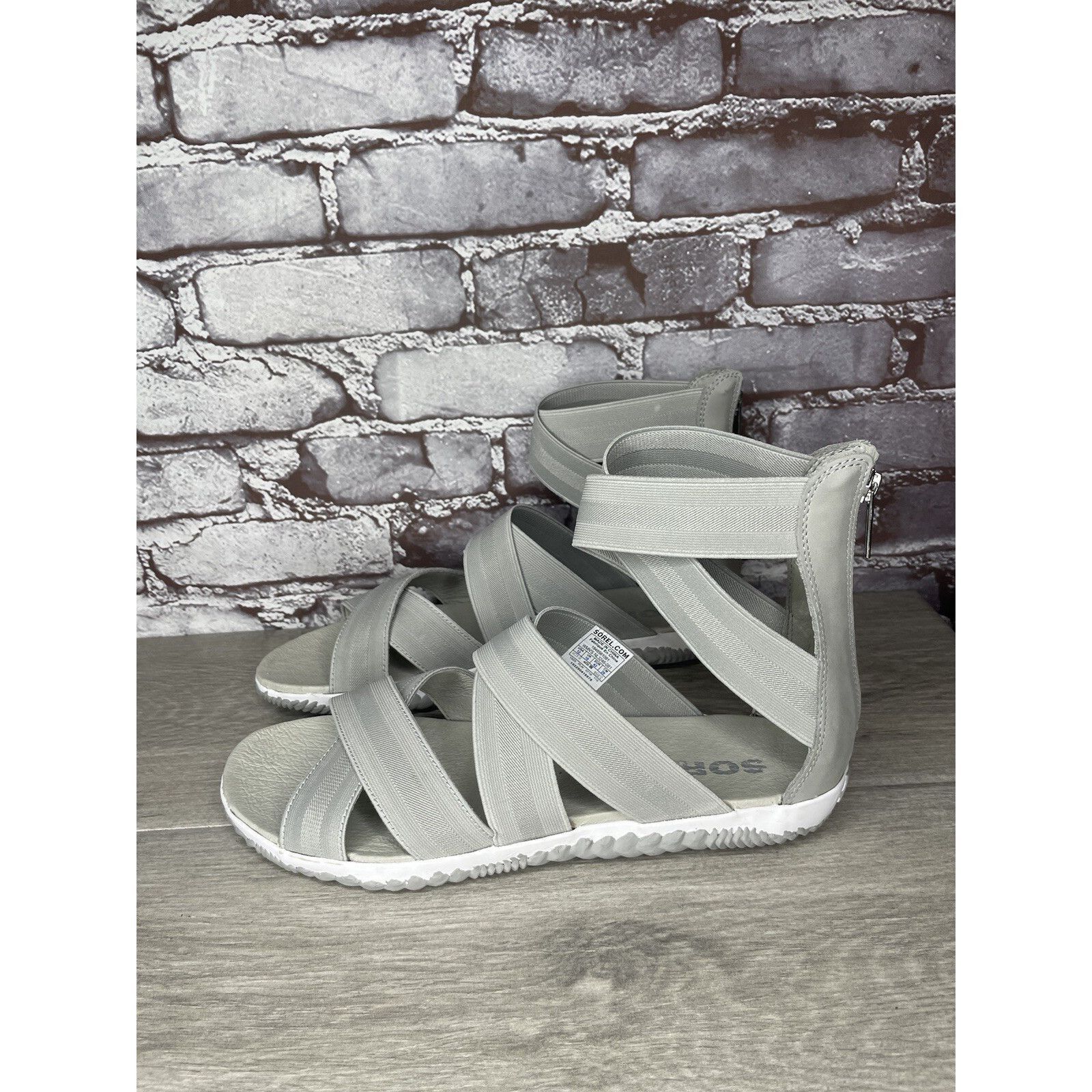 SOREL Sorel Out ‘N About Plus Light Grey Textile Spandex Strap San Size US 12 / IT 42 - 21 Thumbnail