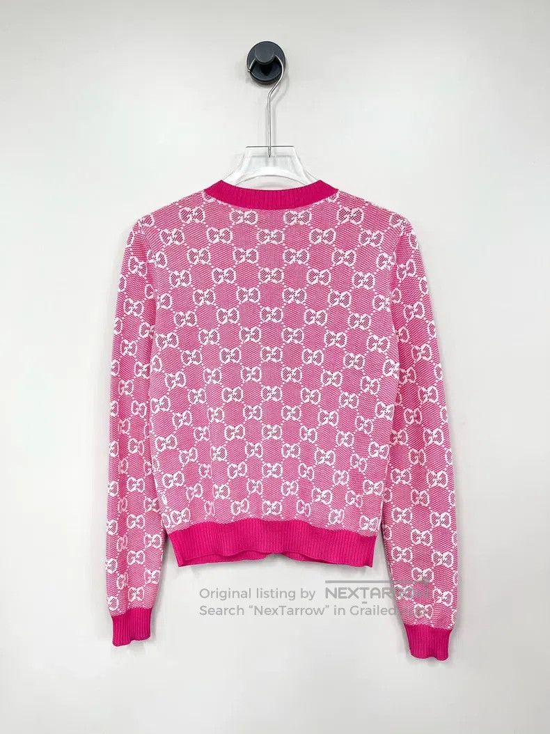 Gucci Gucci Pink gold buckle full print knitted cardigan coat Size XS / US 0-2 / IT 36-38 - 2 Thumbnail