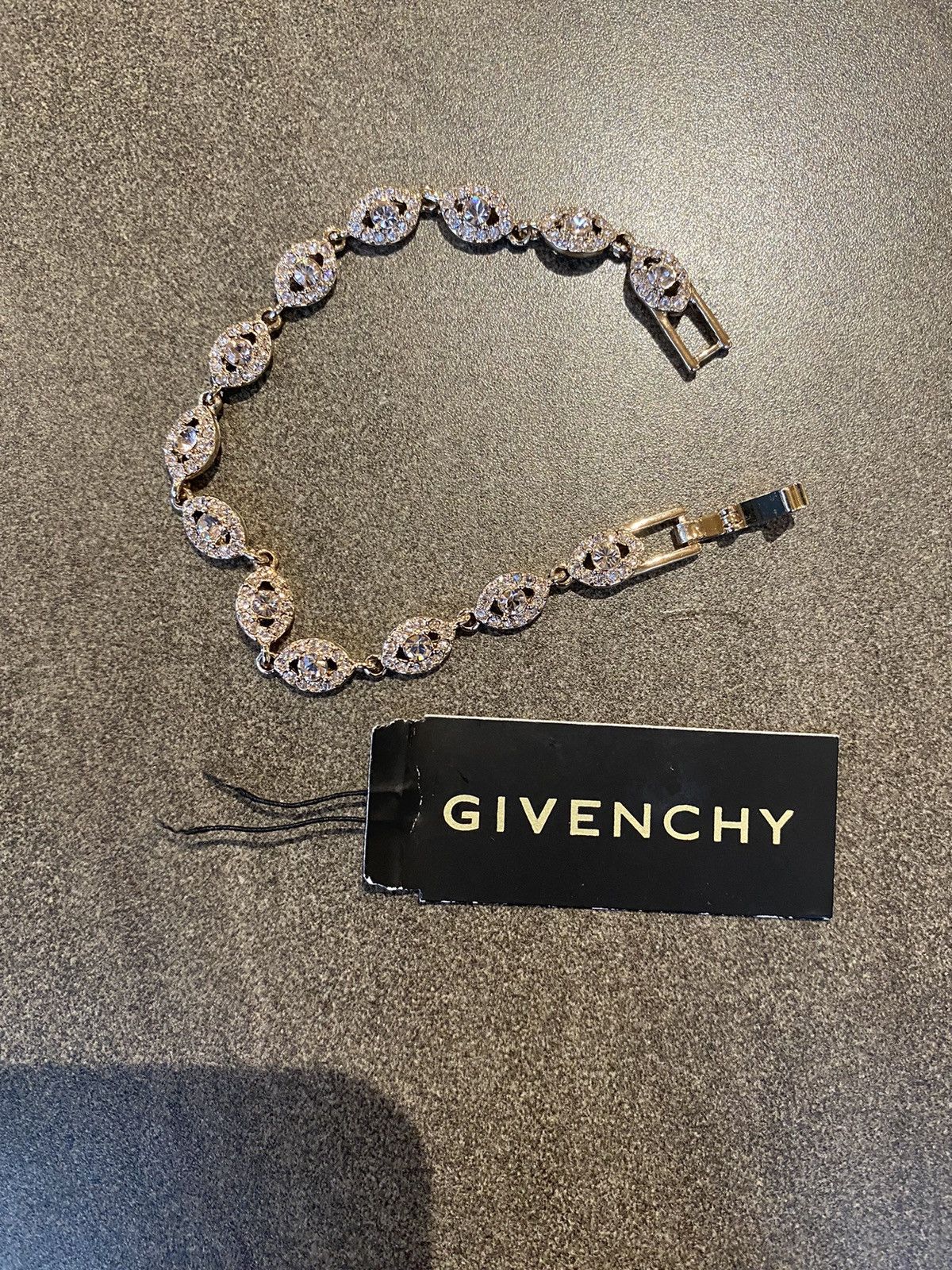 image of Givenchy Crystal Flex Bracelet in Gold, Men's
