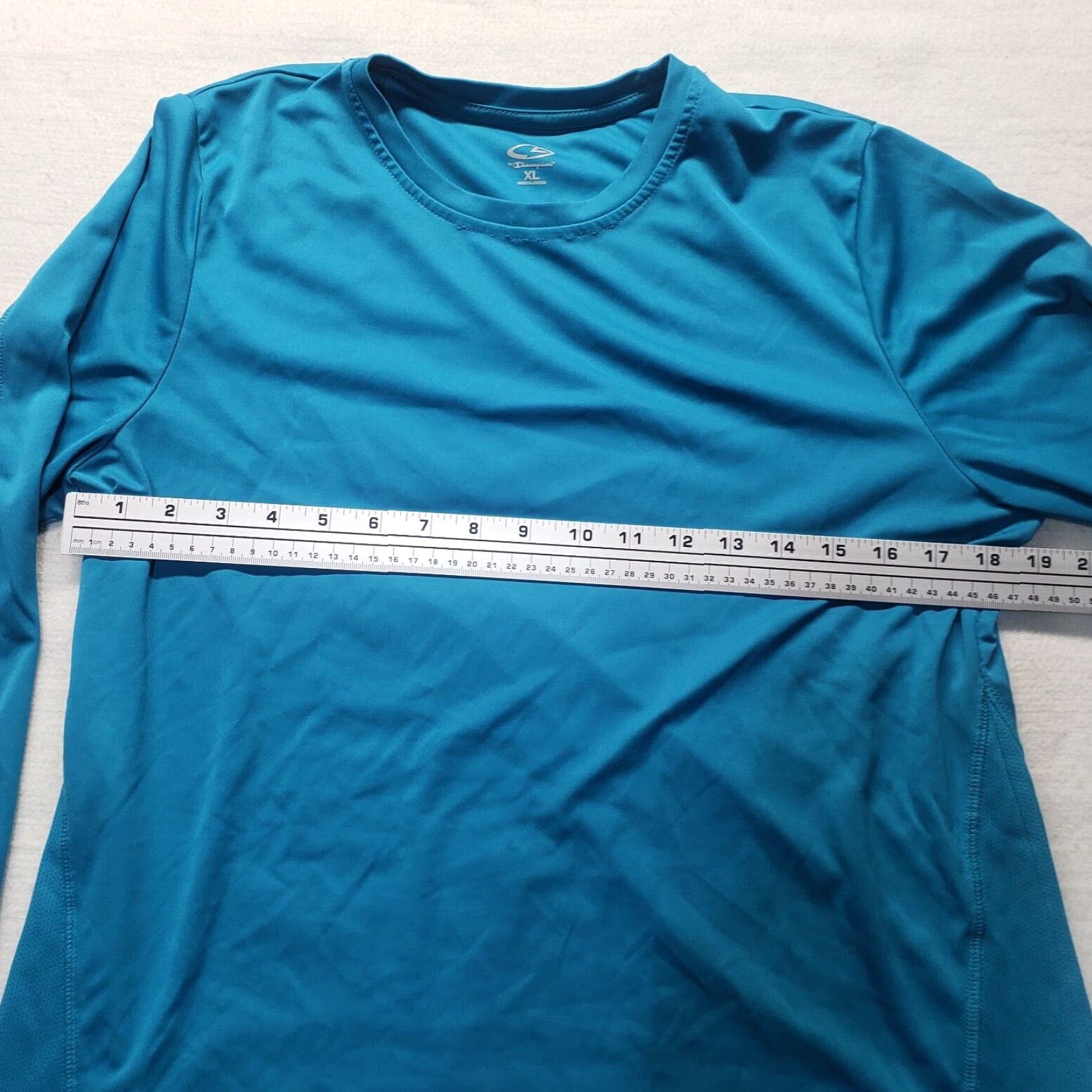 Champion Champion Men's Cotton Long Sleeve T-Shirt Fall Winter Sports Crew Neck XL Blue Size US M / EU 48-50 / 2 - 4 Thumbnail