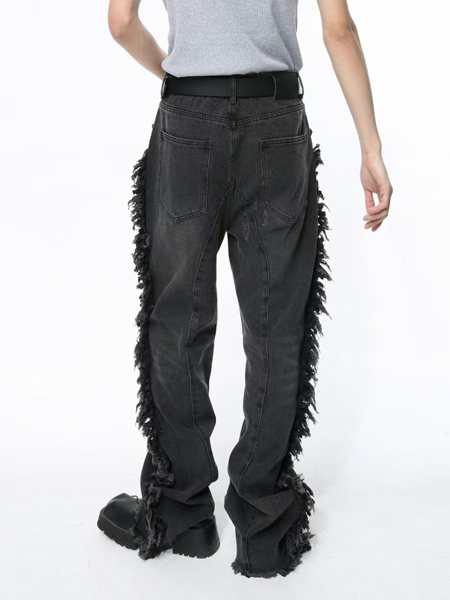 Japanese Brand × Jean Vintage Side Raw Edge Patchwork Jeans Size US 33 - 3 Thumbnail
