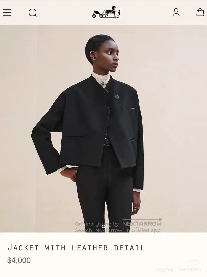 Hermes Hermes Black small V-neck lapel jacket Size XS / US 0-2 / IT 36-38 - 9 Thumbnail