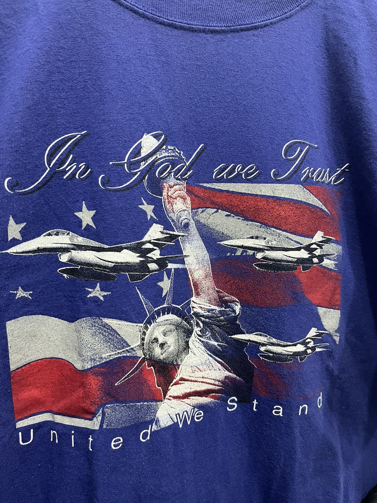 Anvil Military Great America United We Stand Tees Vtg Size US XL / EU 56 / 4 - 2 Thumbnail