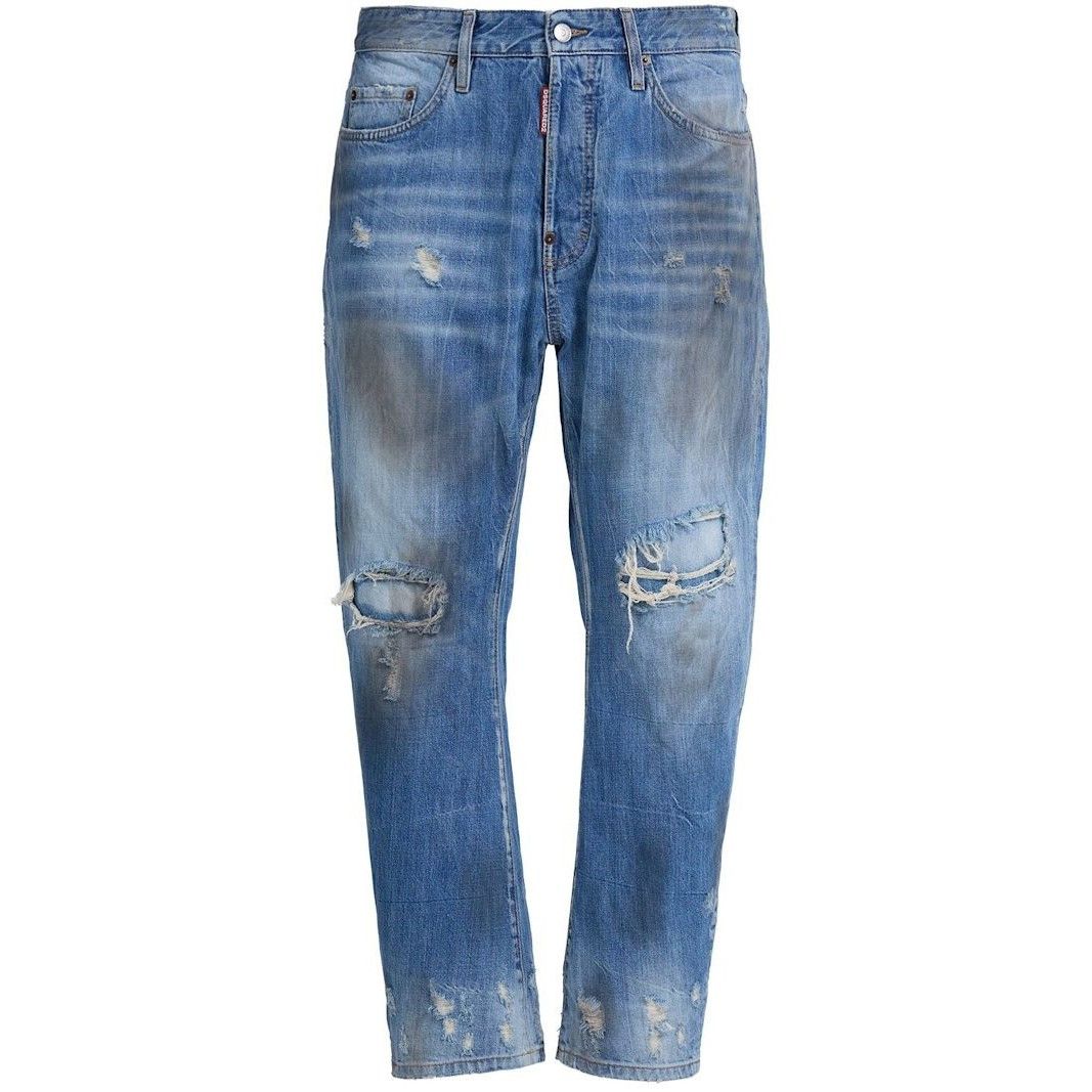Dsquared2 DSQUARED2 Bro Blue Denim Jeans New & Authentic (Men's size:U Size US 28 / EU 44 - 1 Thumbnail