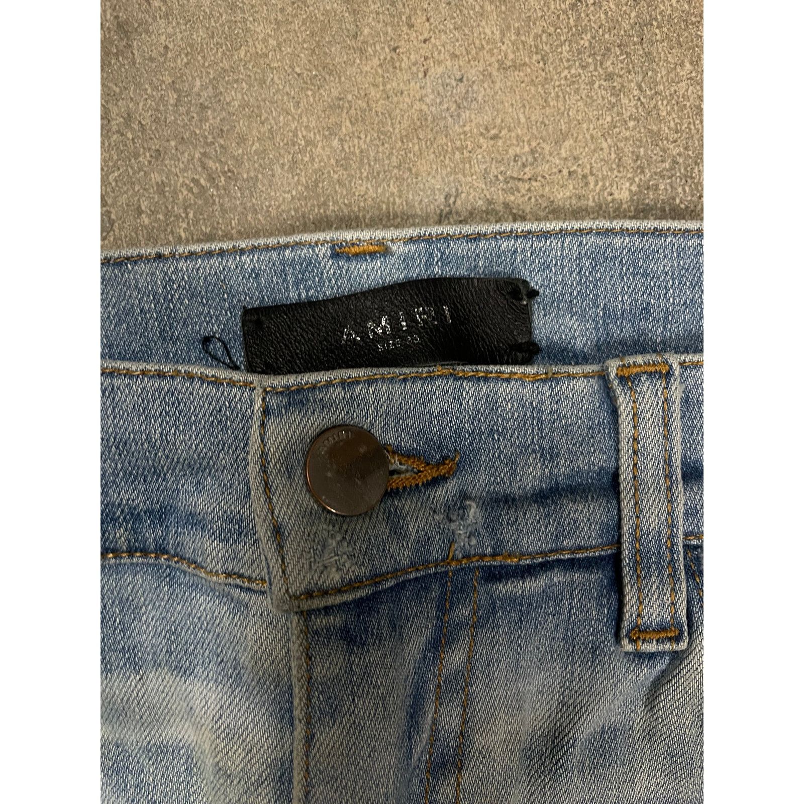 Amiri Amiri Jeans Light Wash White Stripe 33 Used Size US 33 - 2 Thumbnail