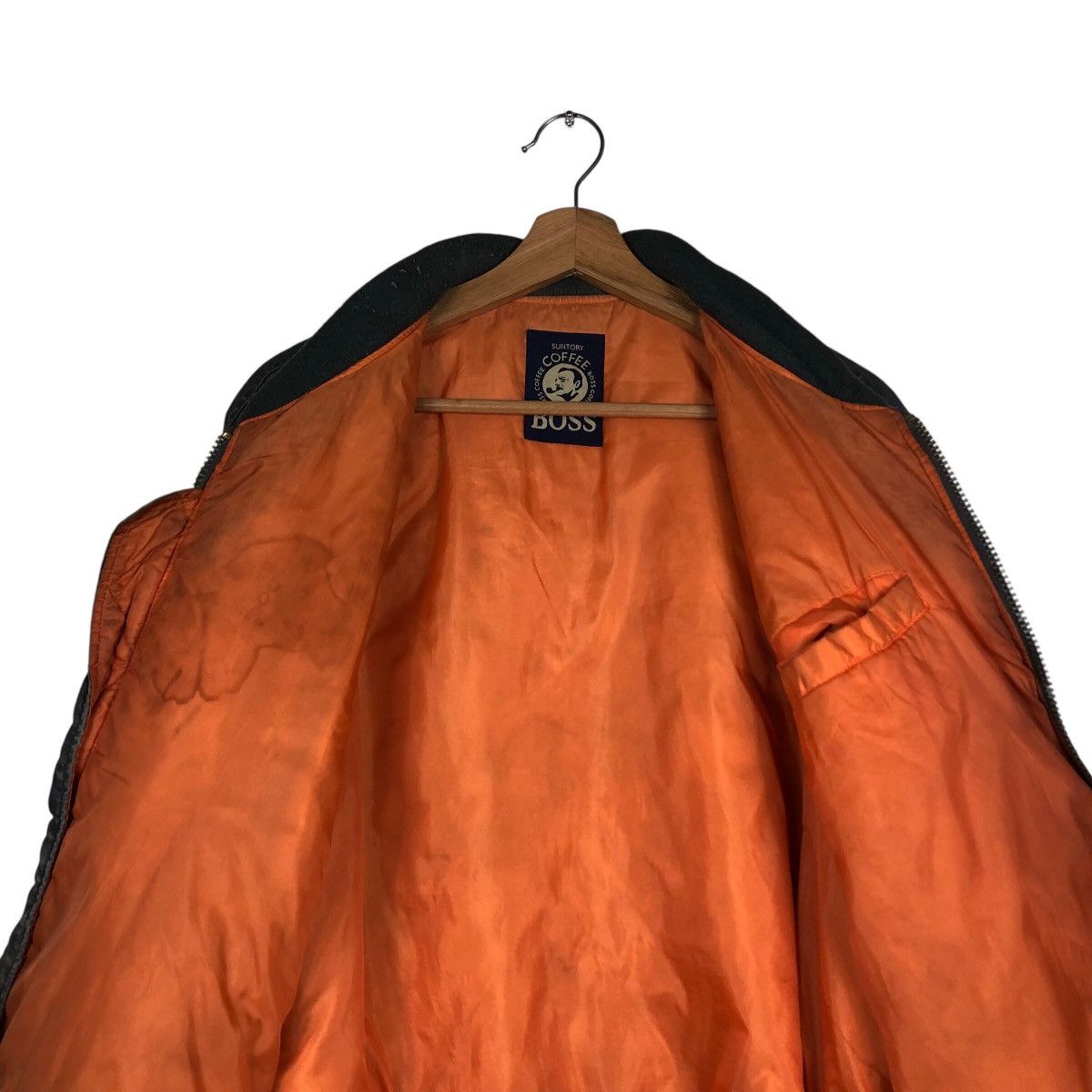 Japanese Brand 📌Vintage Fly Bomber Jacket Suntory Boss Coffee Big Logo Size US M / EU 48-50 / 2 - 15 Thumbnail