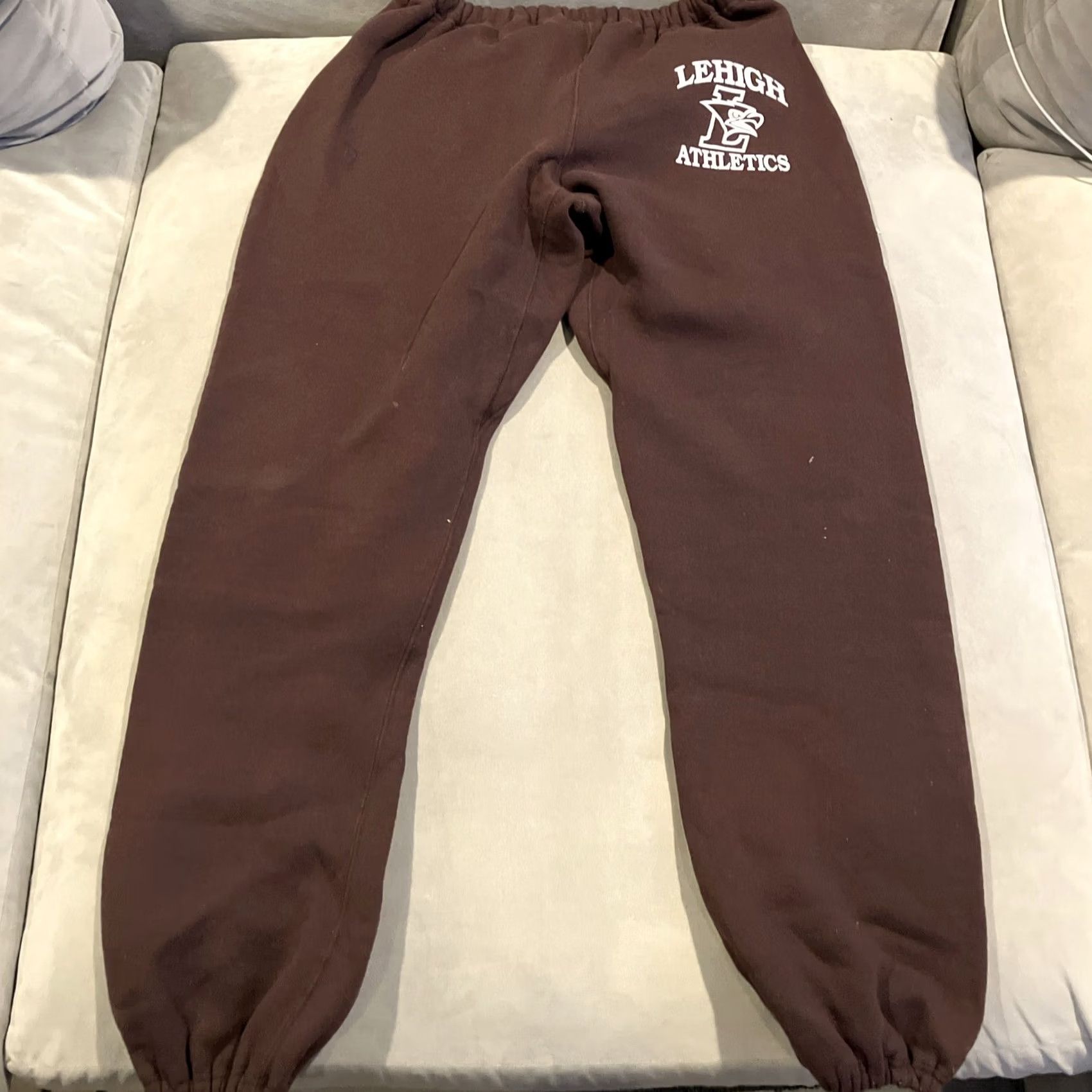 Russell Athletic VINTAGE Russell Athletic LEHIGH ATHLETICS Sweatpants Men's Large L Brown 1990s Cotton Blend - Original Mens Size US 33 - 5 Thumbnail