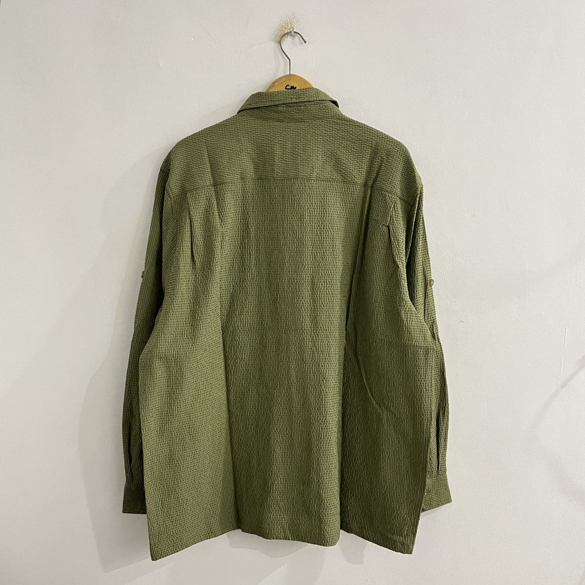 Japanese Brand Textured Shirt Long Sleeve - JUN25 Size US L / EU 52-54 / 3 - 8 Thumbnail