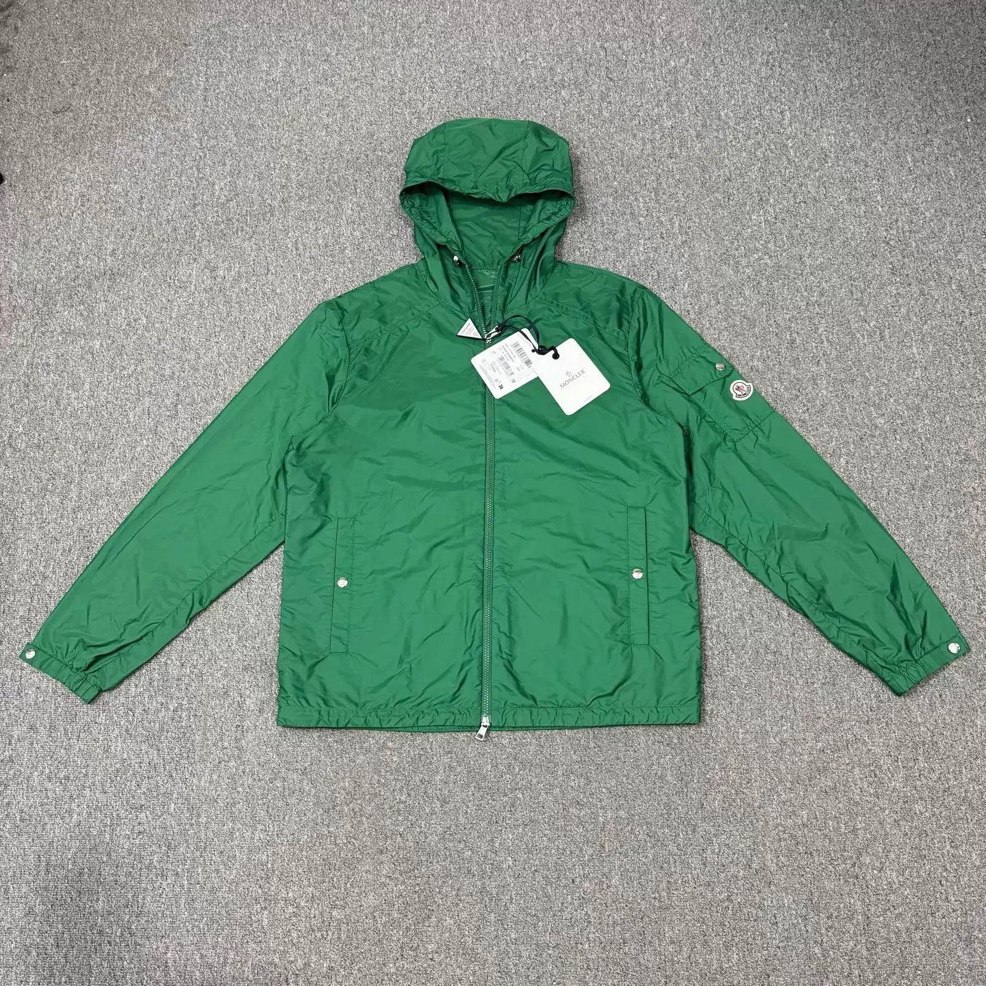 Moncler Moncler Black Arm Logo Zip Jacket 4 Size S / US 4 / IT 40 - 1 Thumbnail