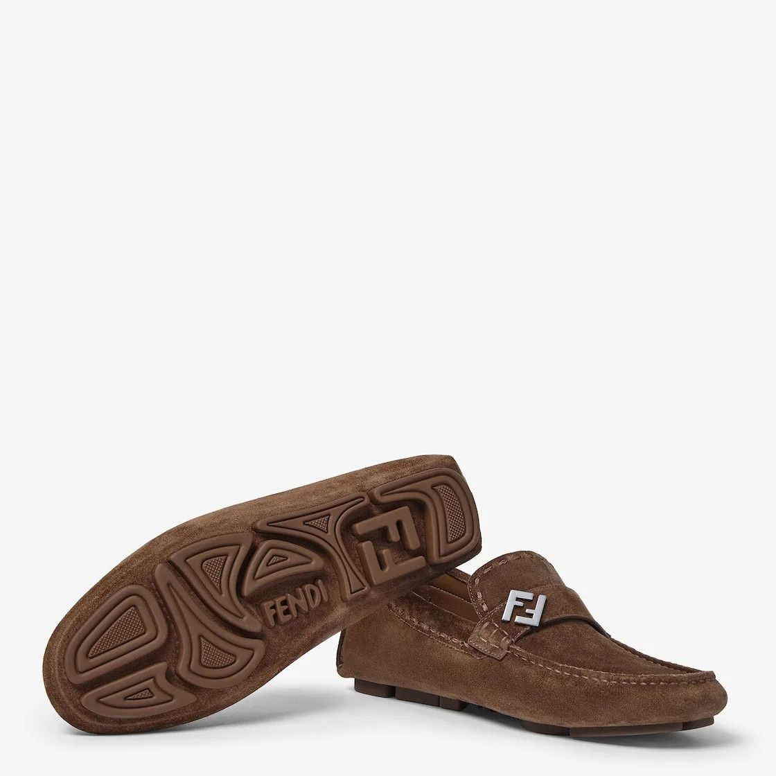 Fendi os11x0126 FF Drivers Loafers in Brown Size US 10 / EU 43 - 3 Thumbnail