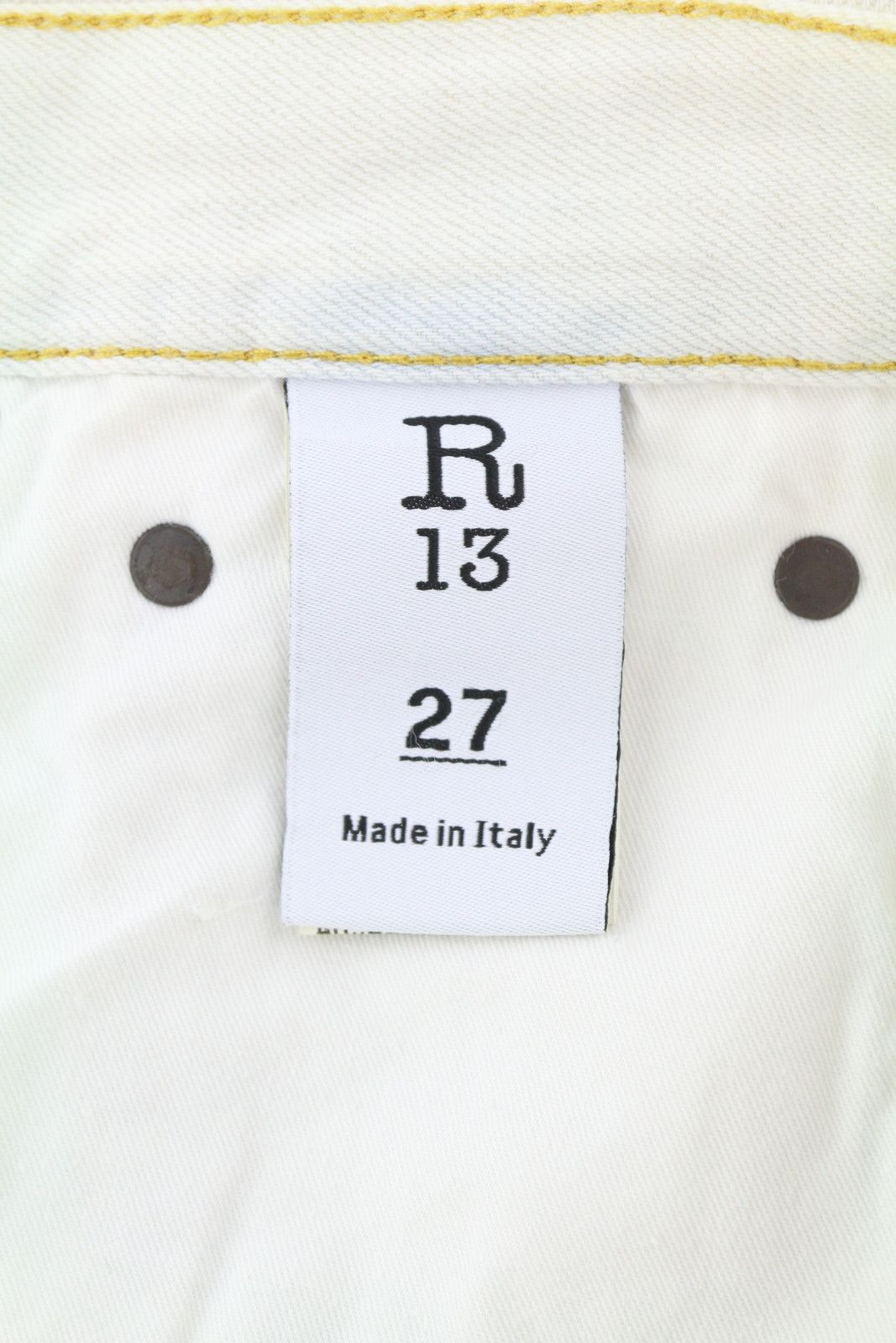 R13 TAILORED DROP 27 Kinney Linen Indigo Cropped Jeans 86199 Size 27" / US 4 / IT 40 - 9 Thumbnail