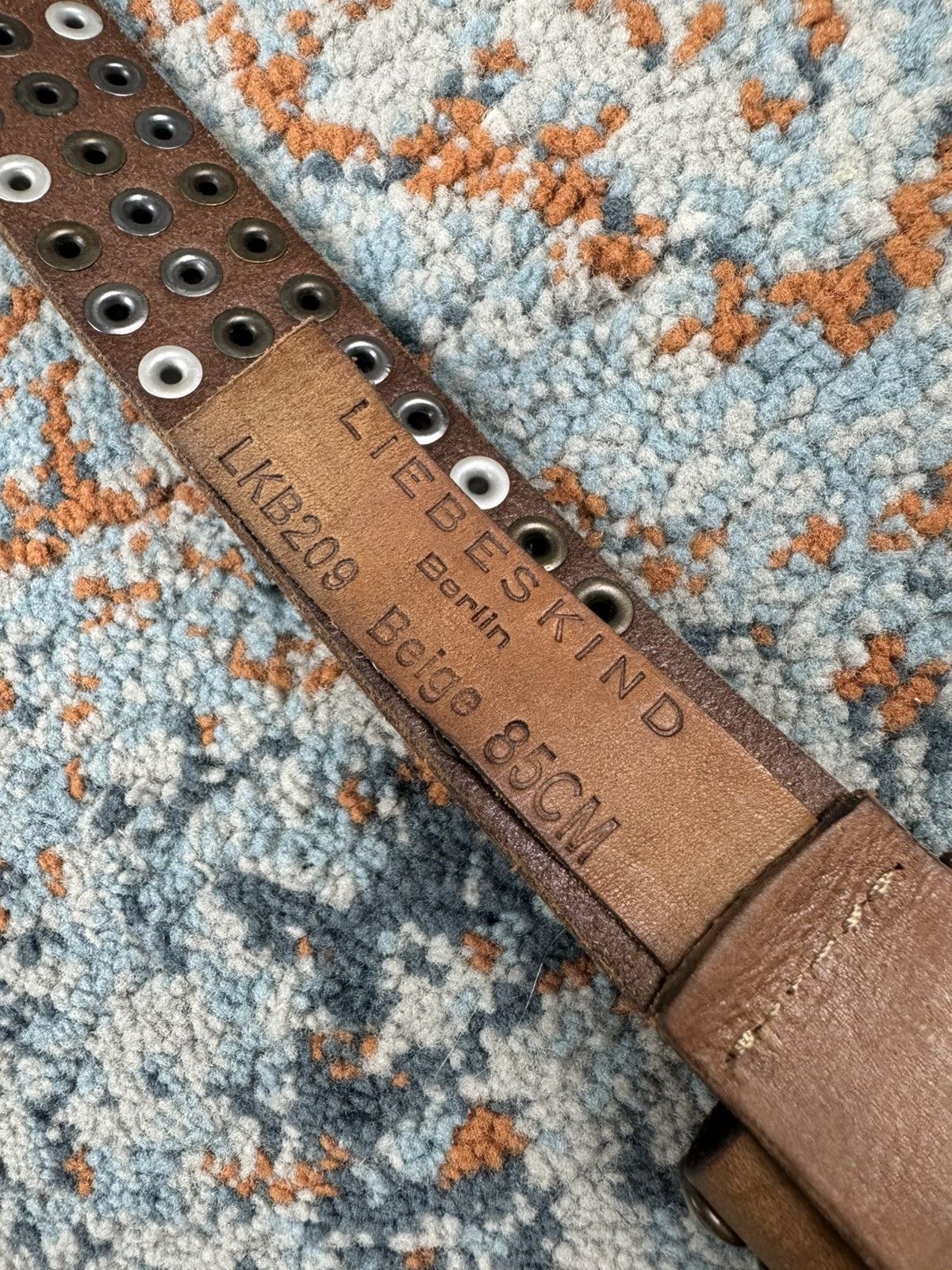 LIEBESKIND BERLIN Vintage Y2K Liebeskind real leather rivets studded belt Size ONE SIZE - 5 Thumbnail