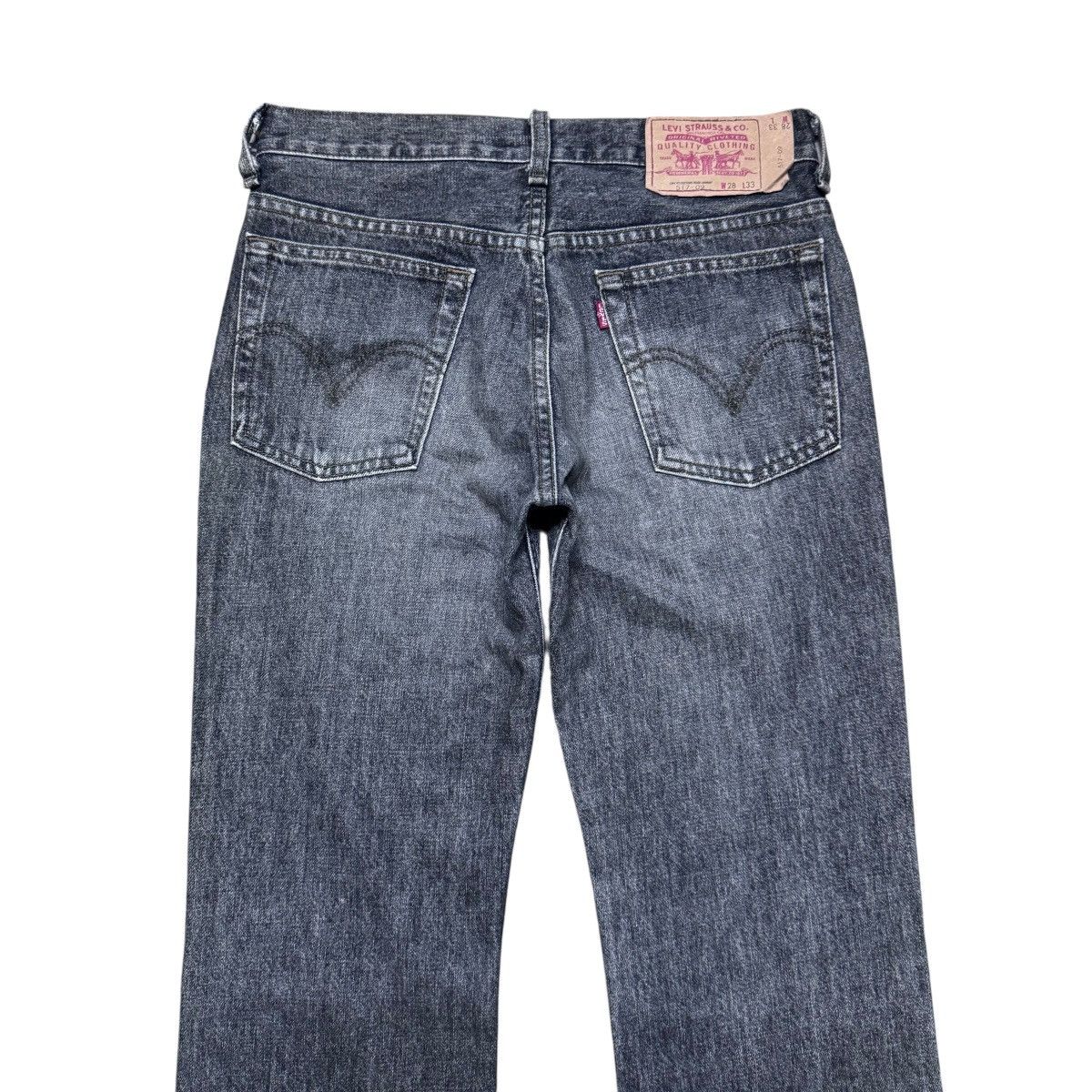Levi's Vintage Levis 517 Faded Black Denim Flare Jeans Hedi Slimane Size US 29 - 9 Thumbnail