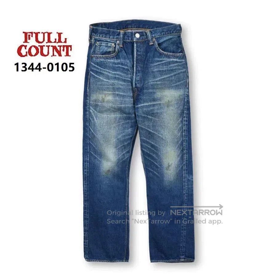 Full Count & Co. Fullcount Vintage Wash Denim Jeans. Size US 34 / EU 50 - 1 Thumbnail