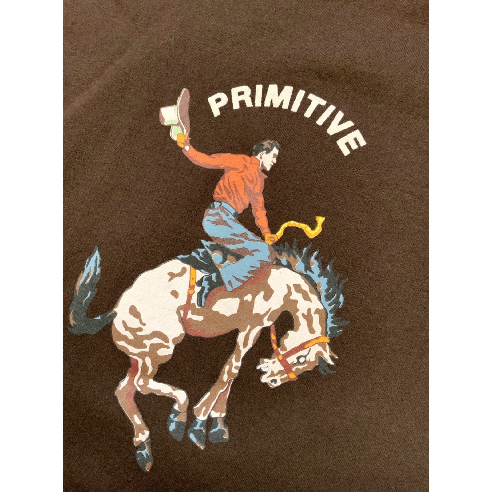 Primitive VINTAGE Primitive Worldwide Rodeo Longhorn Bull Skull Brown Graphic S/S Crew T-Shirt MD Size US M / EU 48-50 / 2 - 2 Thumbnail