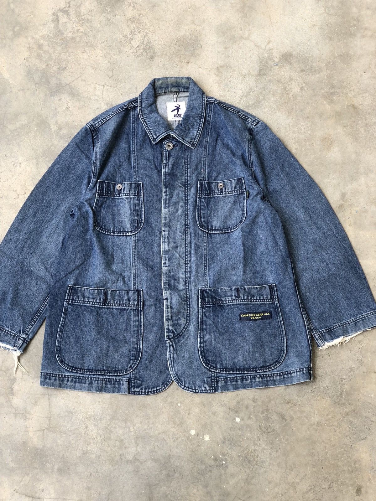 Hai Sporting Gear Issey Miyake Hai Sporting Gear Denim Jacket Size US L / EU 52-54 / 3 - 4 Thumbnail