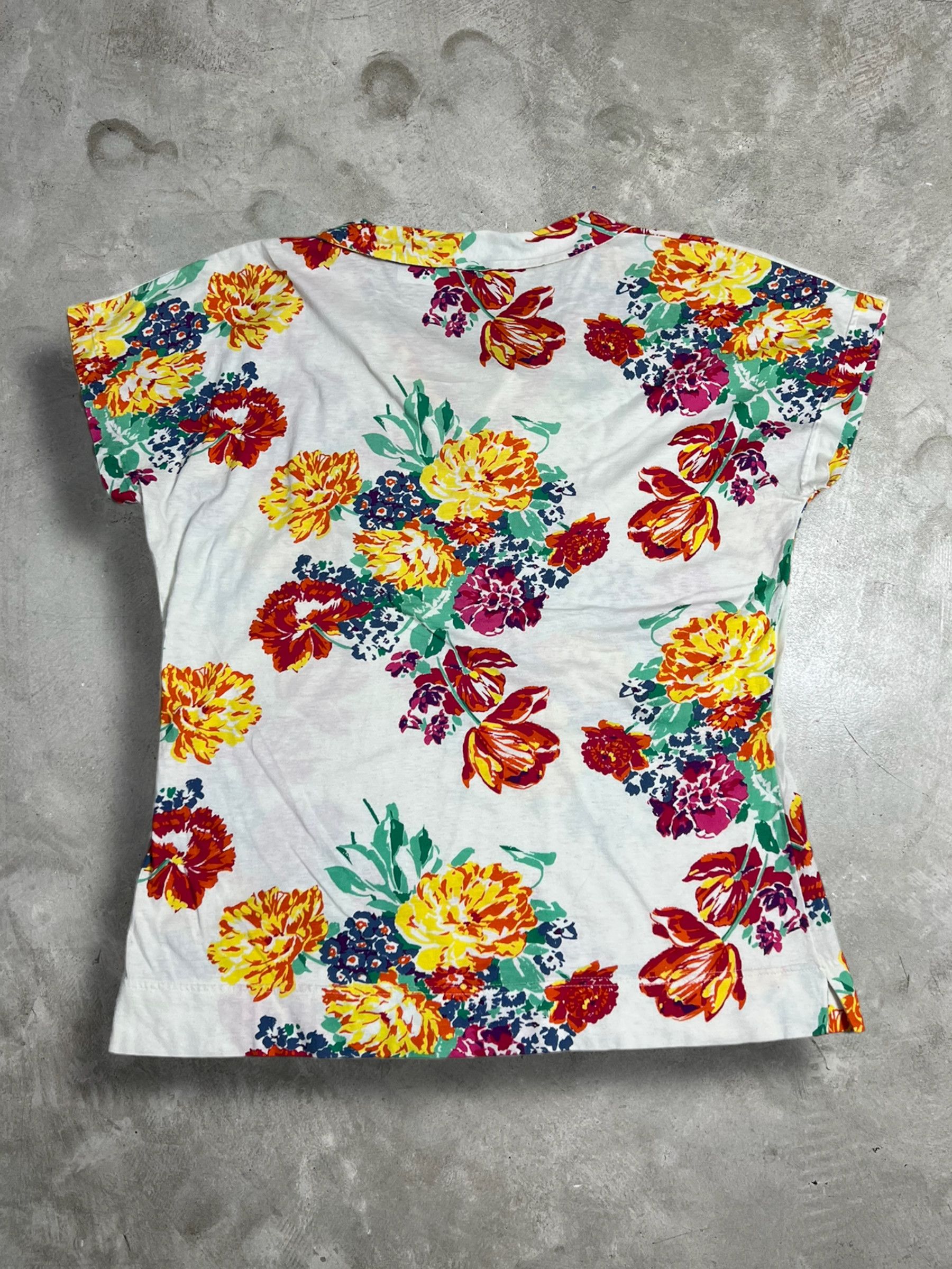 Gucci × Vintage Vintage GUCCI Floral Printed Blouse (S) GTMPT416 Size S / US 4 / IT 40 - 6 Thumbnail