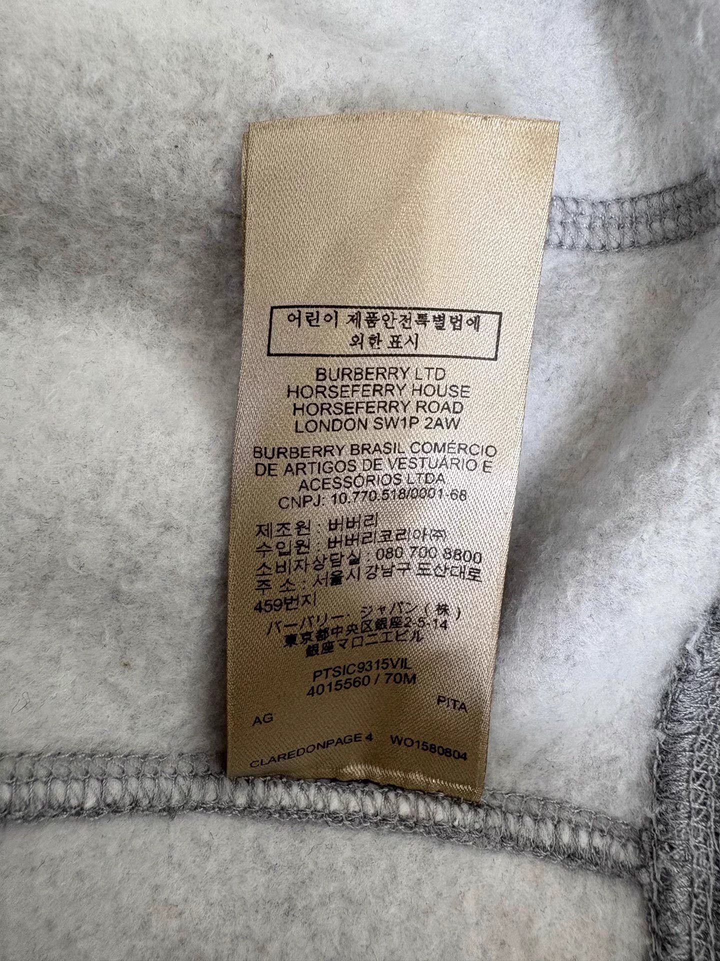 Burberry BURBERRY Grey Horseferry Embroidery Check Hoodie Size US M / EU 48-50 / 2 - 7 Thumbnail