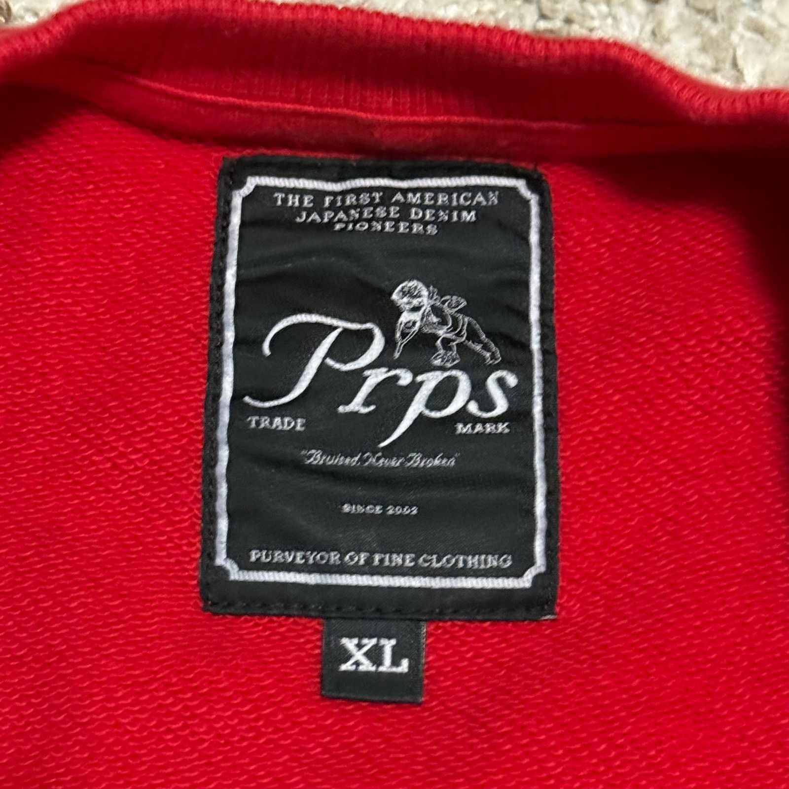 Prps PRPS Pullover Sweatshirt Big Logo Size XL Designer Red Size US XL / EU 56 / 4 - 3 Thumbnail
