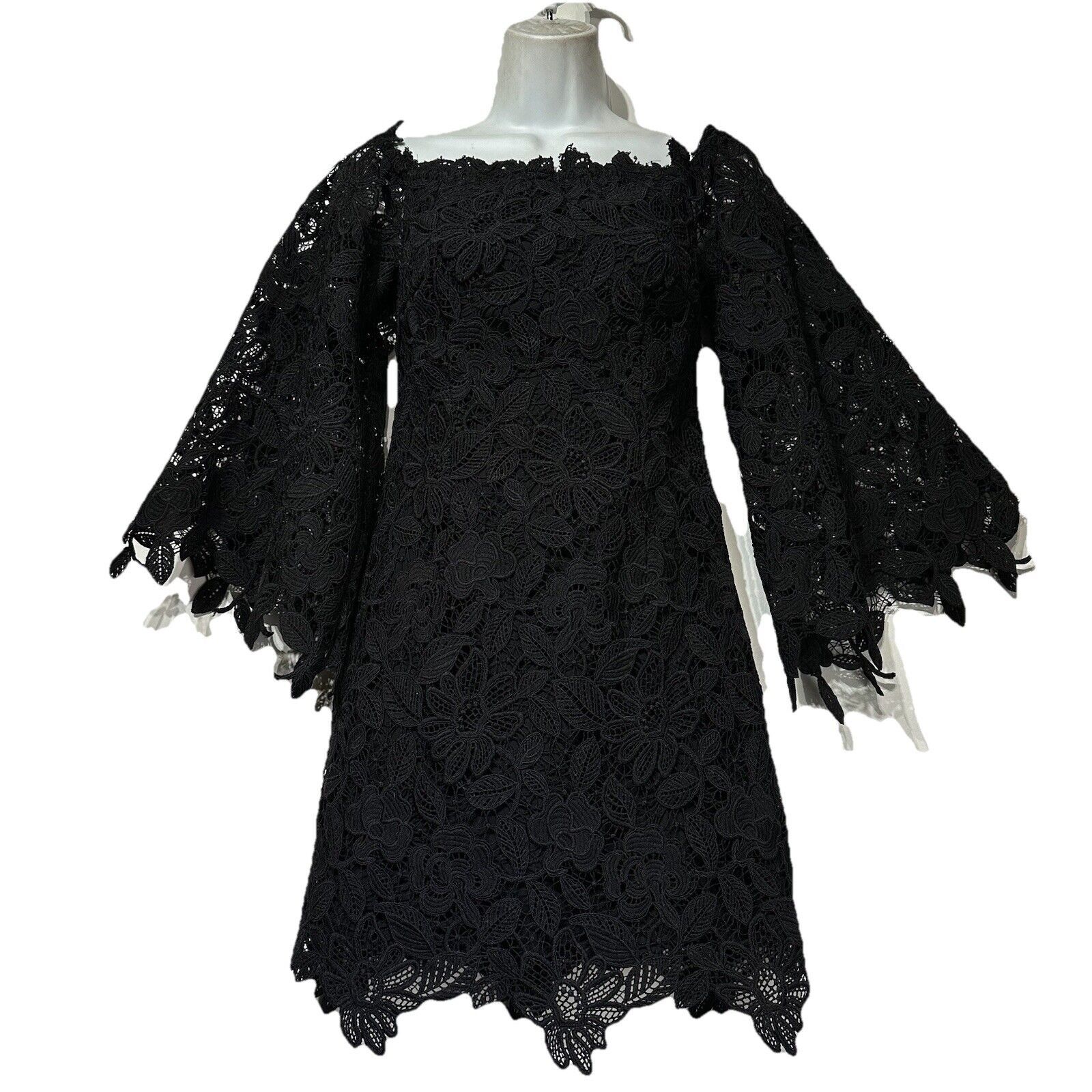 Free People Free People Dusk Lace Off Shoulder black Mini Dress Size 0 Size XS / US 0-2 / IT 36-38 - 5 Thumbnail