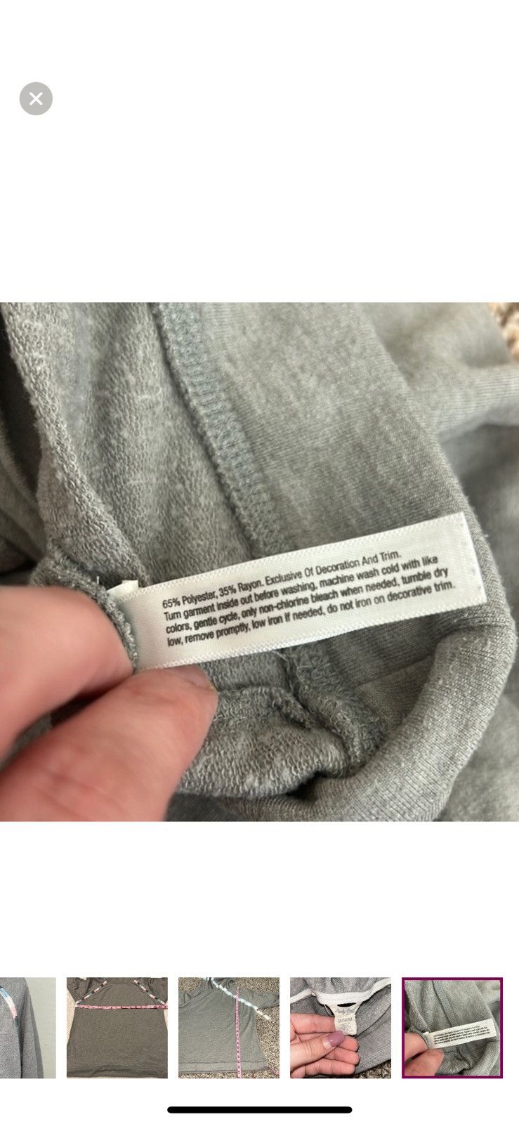 Lucky Brand Lucky brand women’s medium grey hoodie‎ Size M / US 6-8 / IT 42-44 - 6 Thumbnail