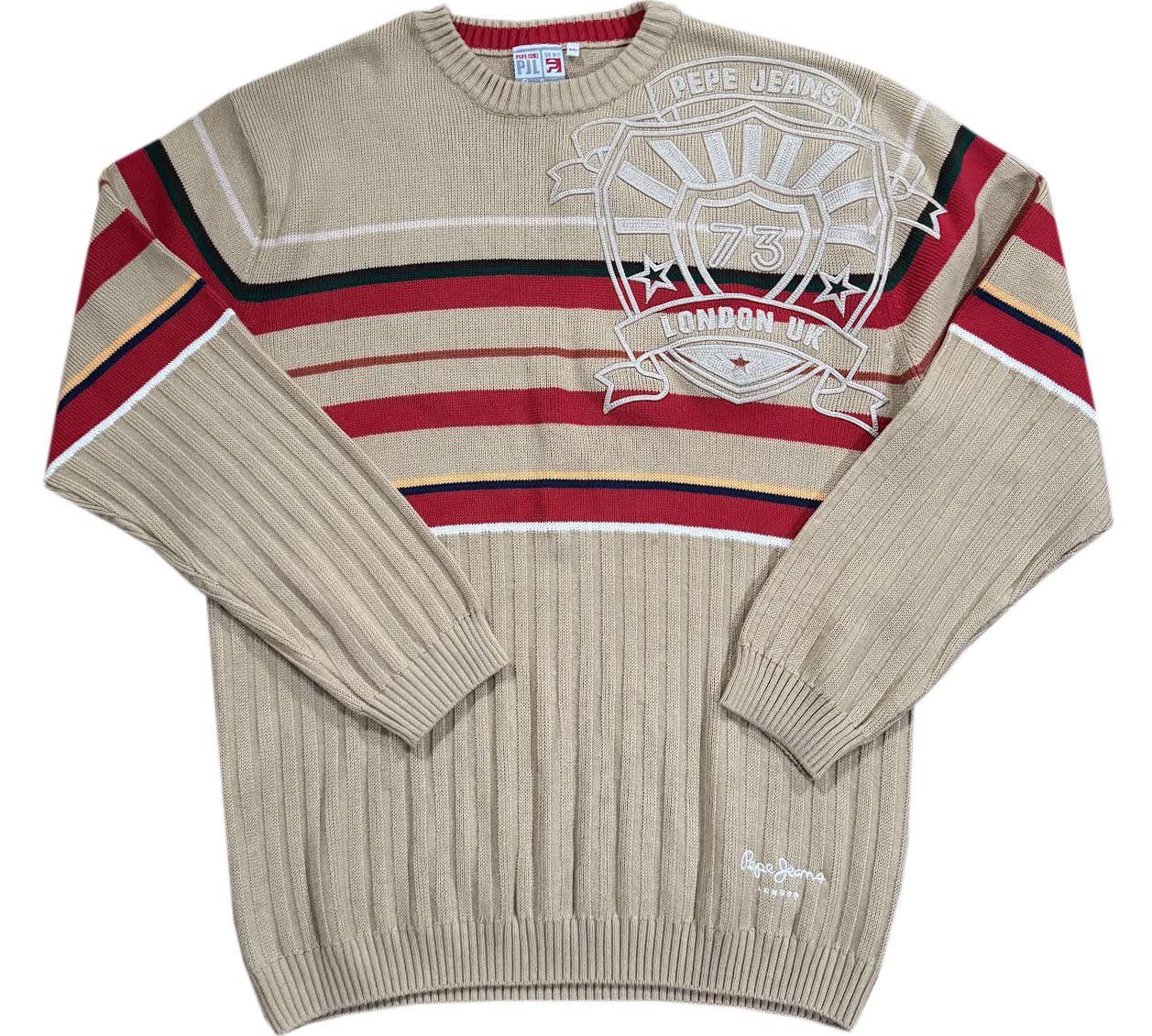 Vintage Vintage Pepe Jeans London Graphic Sweater (Size XXXL) Size US XXL / EU 58 / 5 - 1 Thumbnail